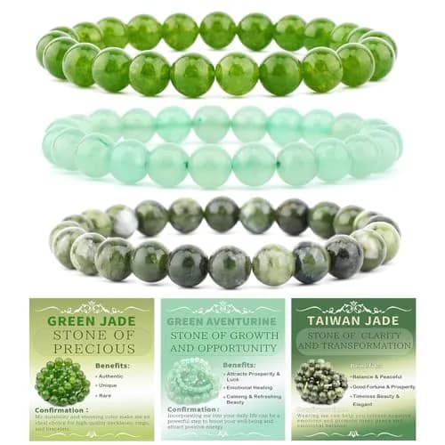 NCB Natural Crystal Gemstone Stretch Bracelets 4mm | Handmade Reiki Energy Healing Jewelry - main product image