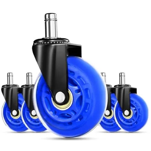RidRed Heavy Duty Office Chair Wheels - 5-Pack Blue Rollerblade Casters | Smooth Rolling, Floor Safe, 650lb Capacity - main product image