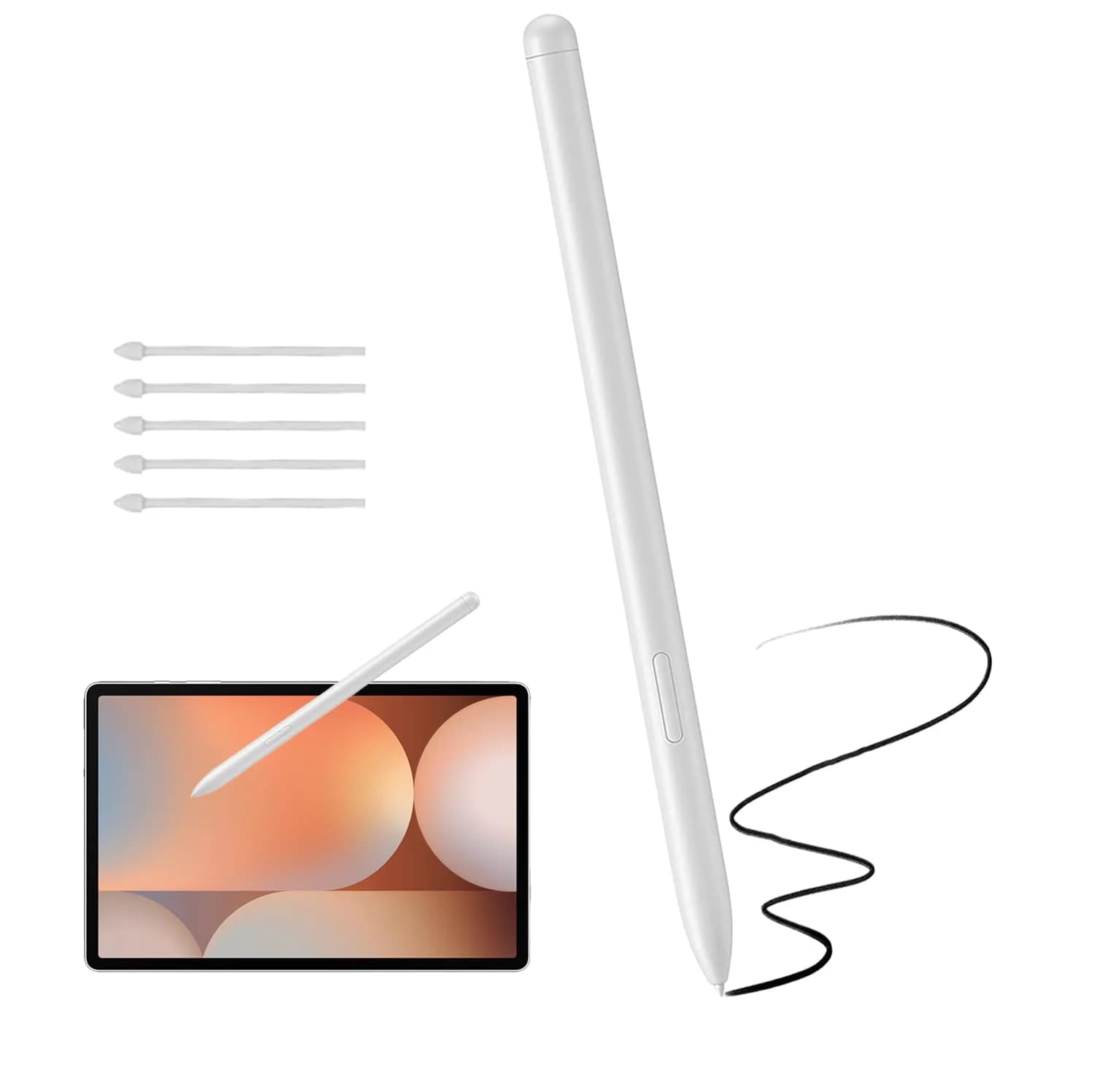 Peixiong Galaxy Tab S10 FE Stylus Pen for Samsung Galaxy Tab S10 FE+ S Pen, Black | 4096 Pressure Sensitivity, Magnetic Design