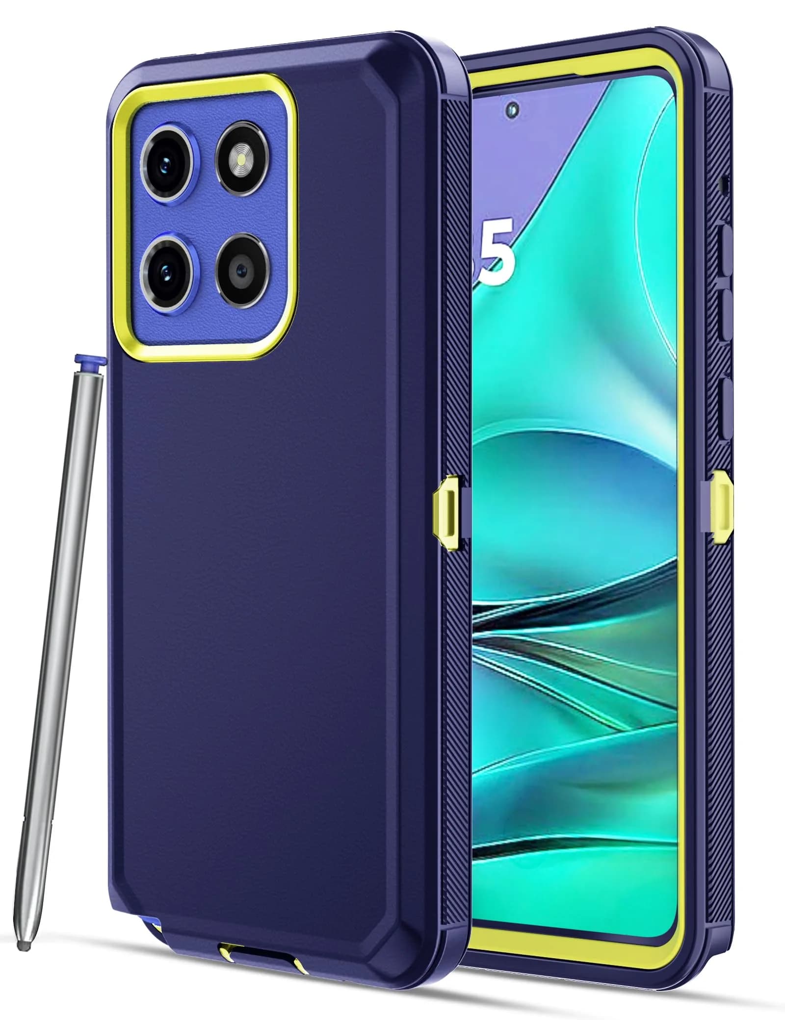 Jiunai Moto G Stylus 2025/2026 Case (6.7-inch Display) | Heavy Duty Dual Layer Protection with Port Cover - main product image