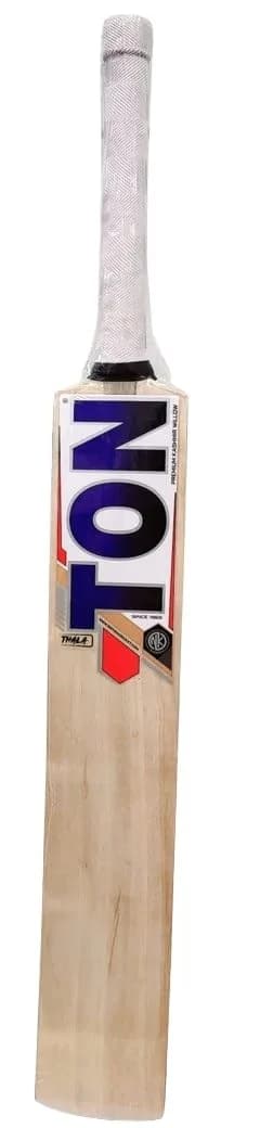 T TABAKH Dhoni TON Thala Players Kashmir Willow Leather Bat Short Handle | Genuine Cricket Equipment - main product image