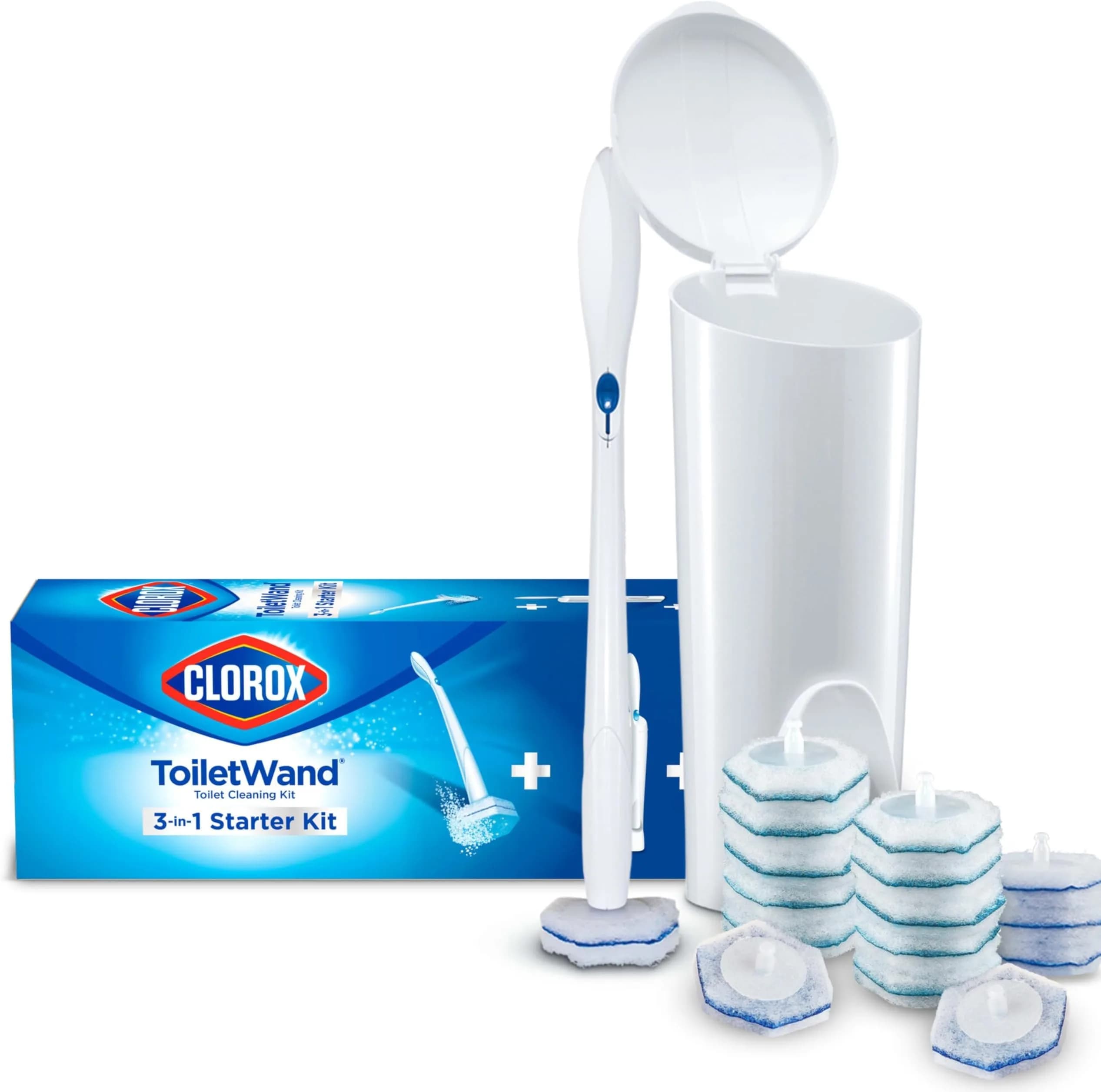 Clorox ToiletWand Disposable Toilet Cleaning System with Wand, Caddy & 16 Scrubbing Pads | All-in-One Toilet Cleaning Solution - main product image