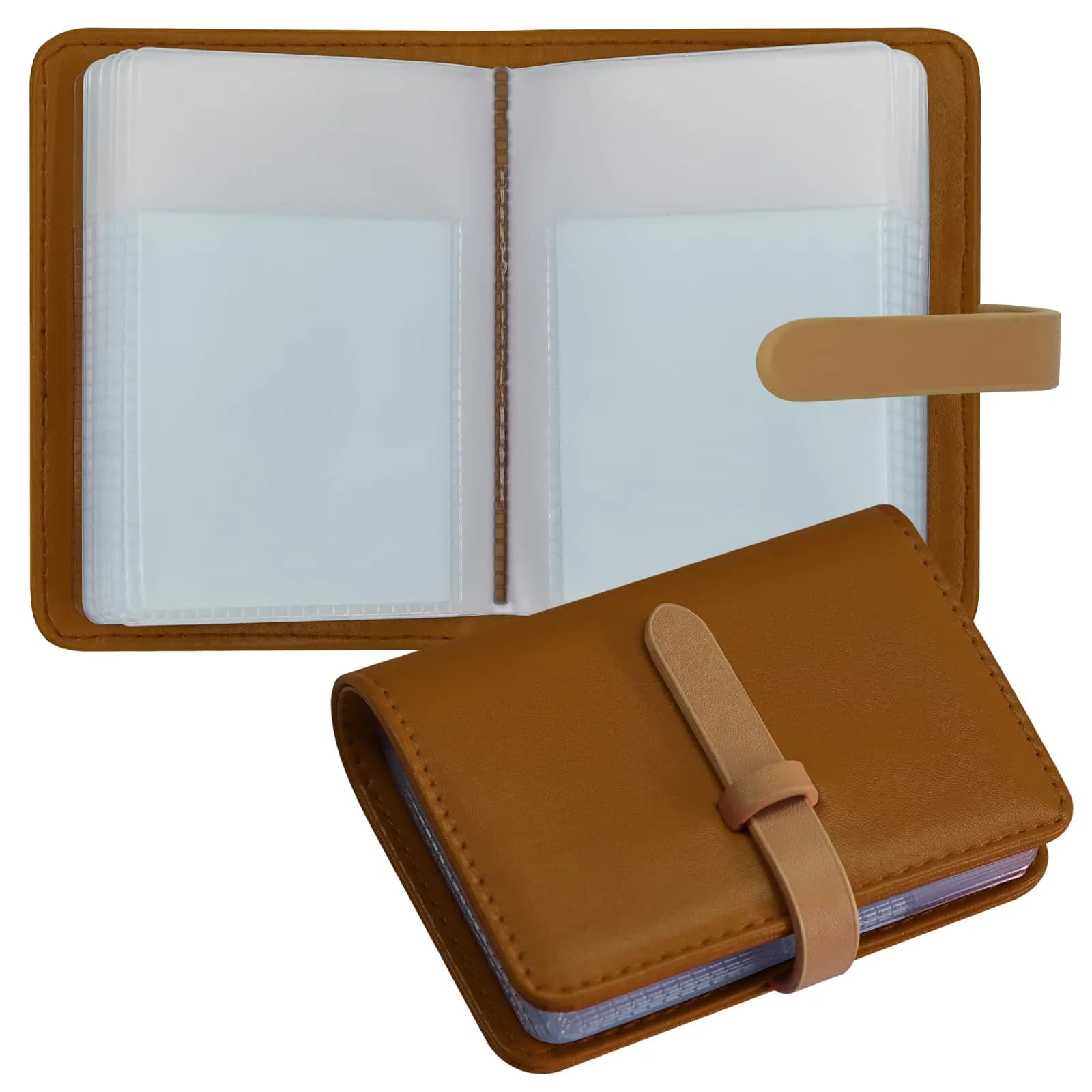 FORYEE PU Leather Credit Card Holder with 40 Slots | Minimalist Pink Card Case Organizer