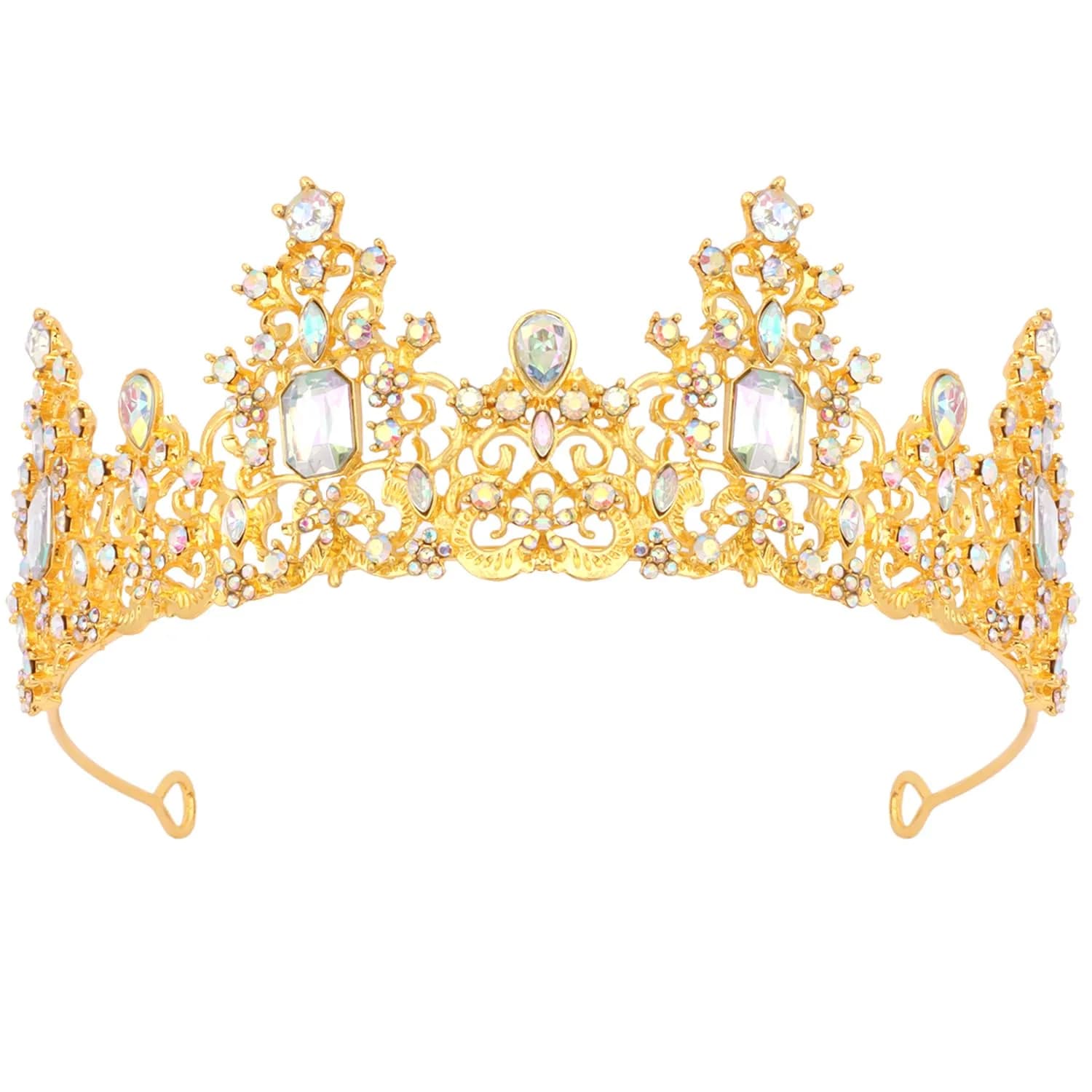 Didder Jewelry Tiara Crown 6.8in Diameter | Elegant Princess Headpiece for Women & Girls - main product image