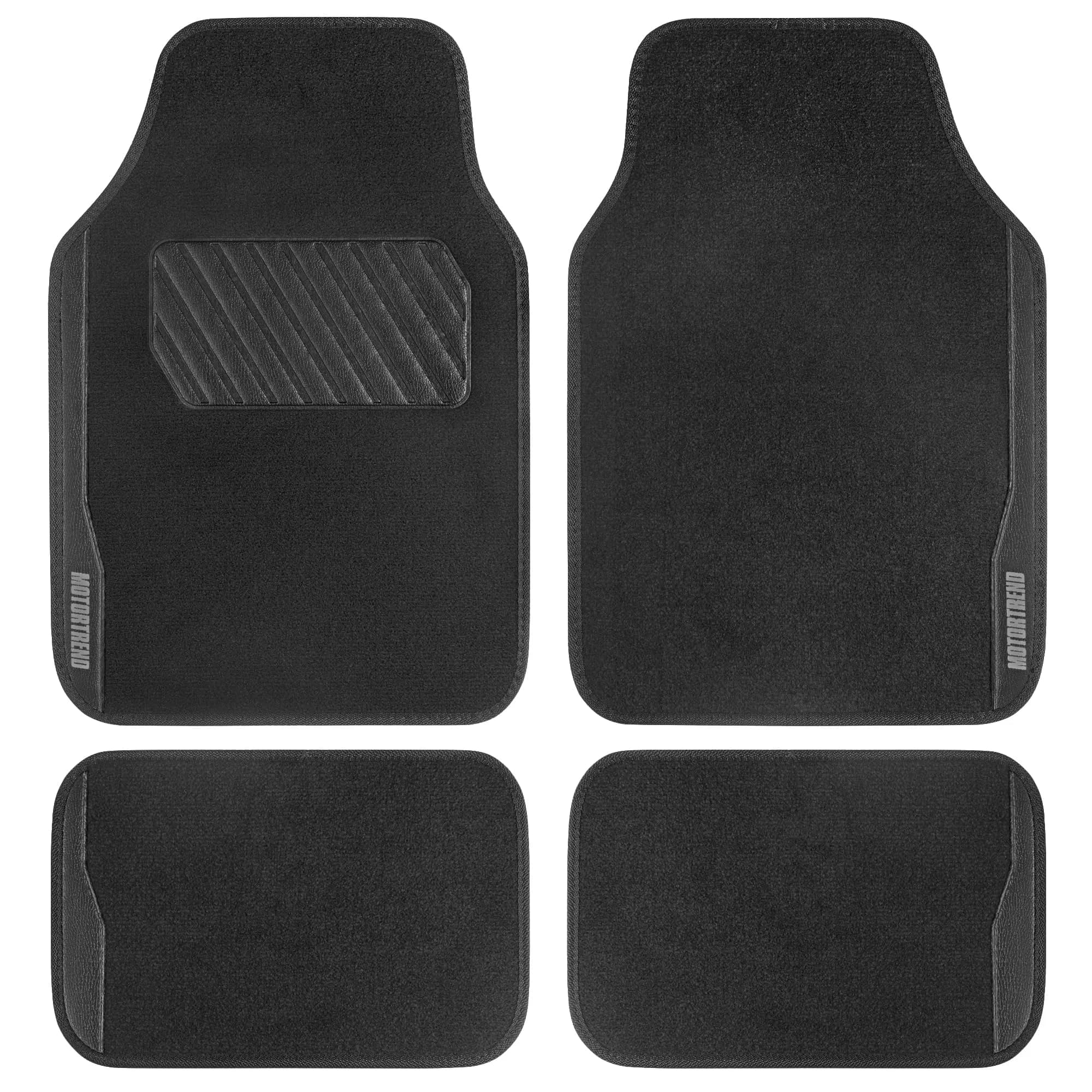 Motor Trend SpeedSeries Carpet Car Floor Mats Set - Versatile Fit for Cars, Trucks, SUVs, Vans 25.75in x 17.5in | All-Weather Durable Design - main product image