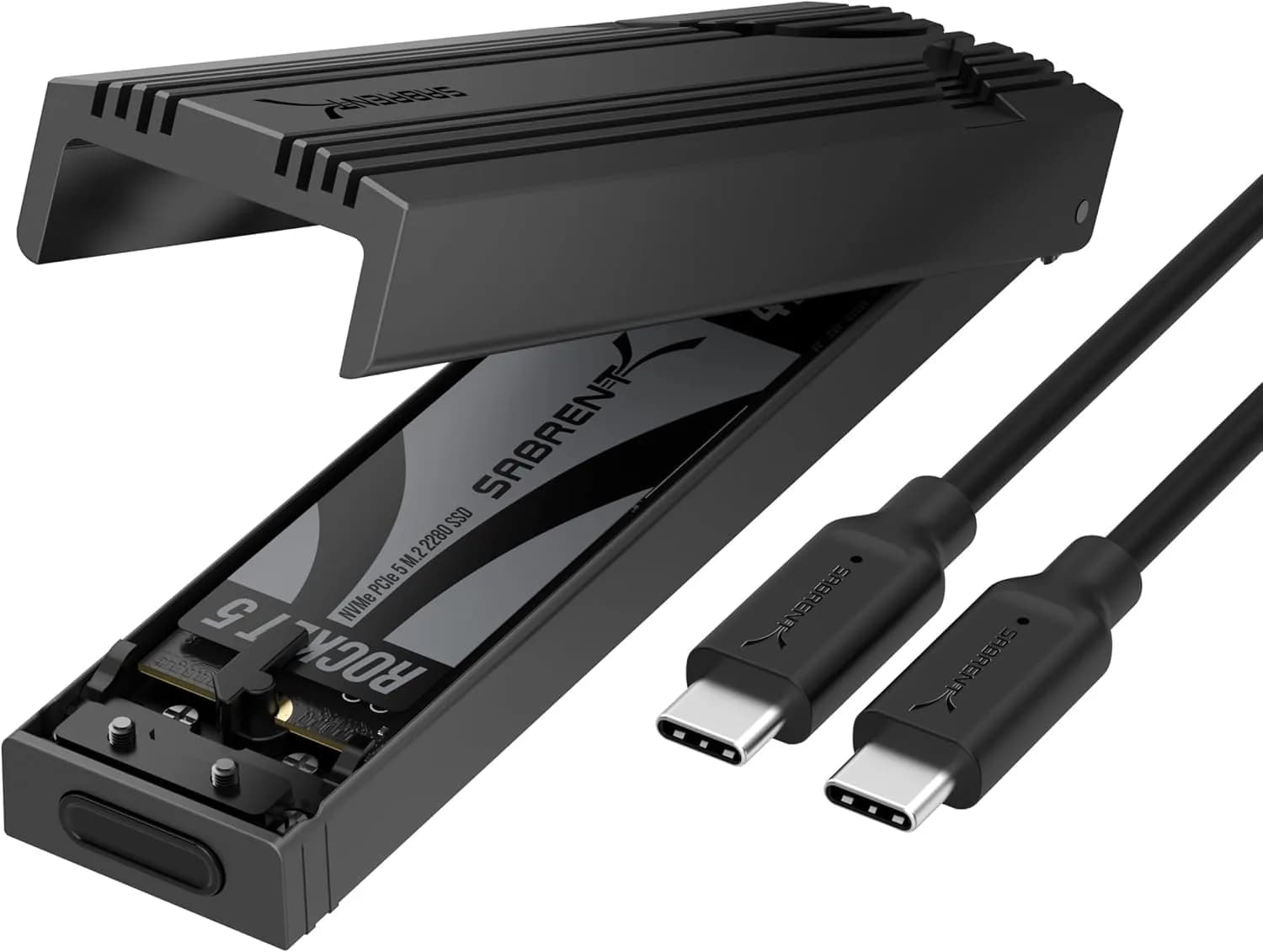 SABRENT USB-C NVMe Enclosure & Reader, M.2 PCIe SSD 10Gbps (EC-PNVO) 1250 MB/s | Tool-Free Installation - main product image