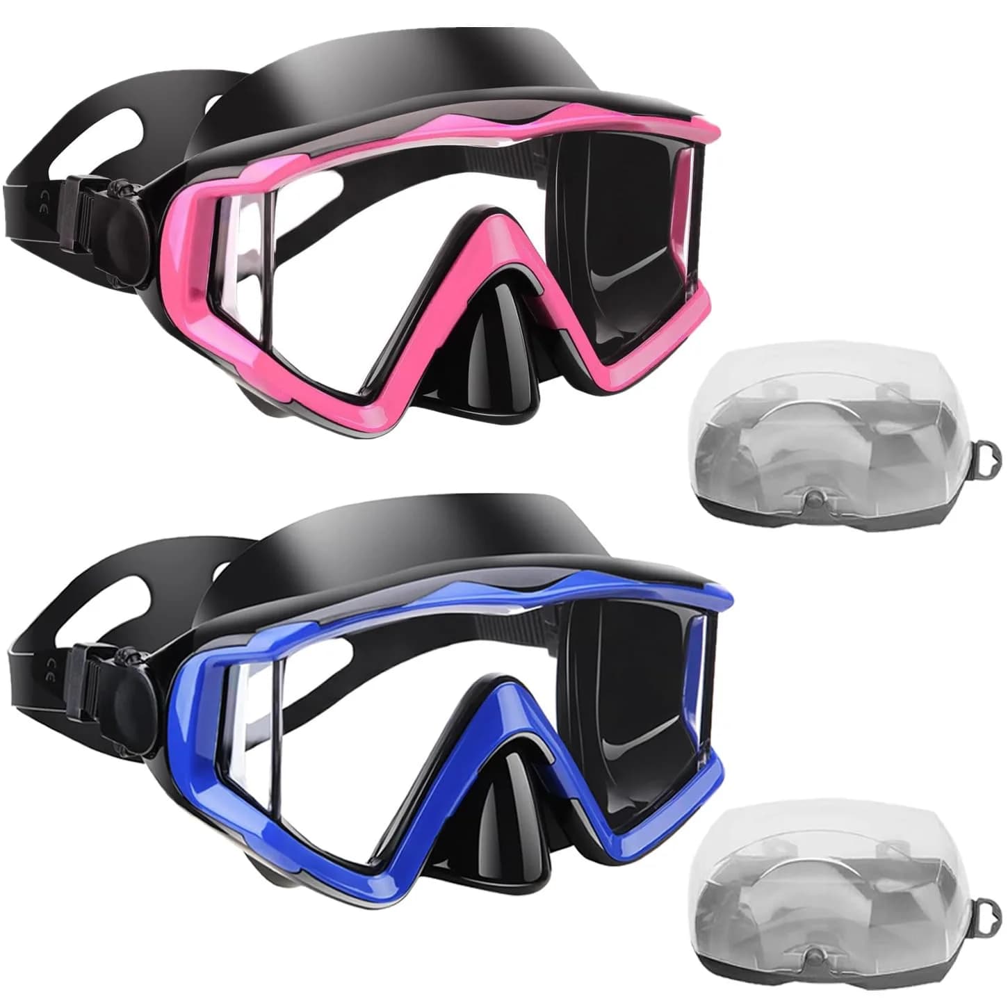 AQUA A DIVE SPORTS Blue Single Lens Diving Mask | 180° Wide View Anti-Fog
