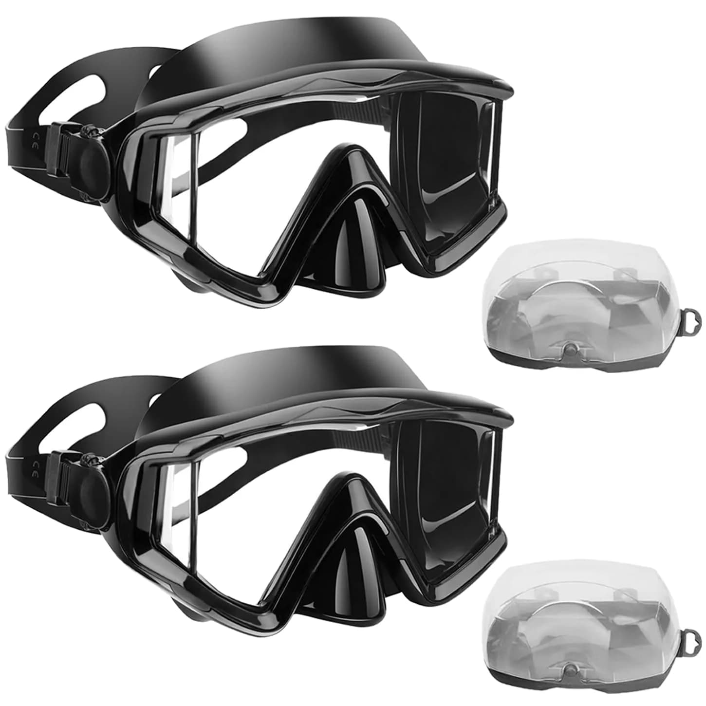 AQUA A DIVE SPORTS Blue Single Lens Diving Mask | 180° Wide View Anti-Fog