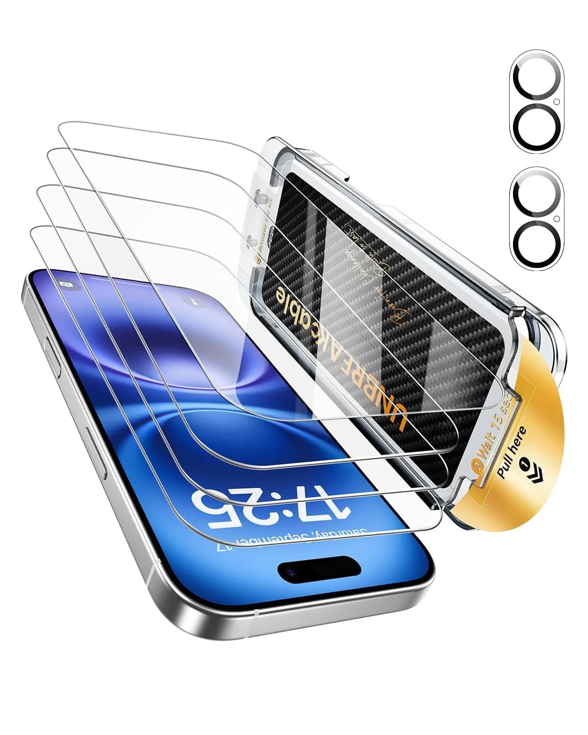 UNBREAKcable for iPhone 16 Screen Protector 6.1 inch | Military-Grade Impact Resistance