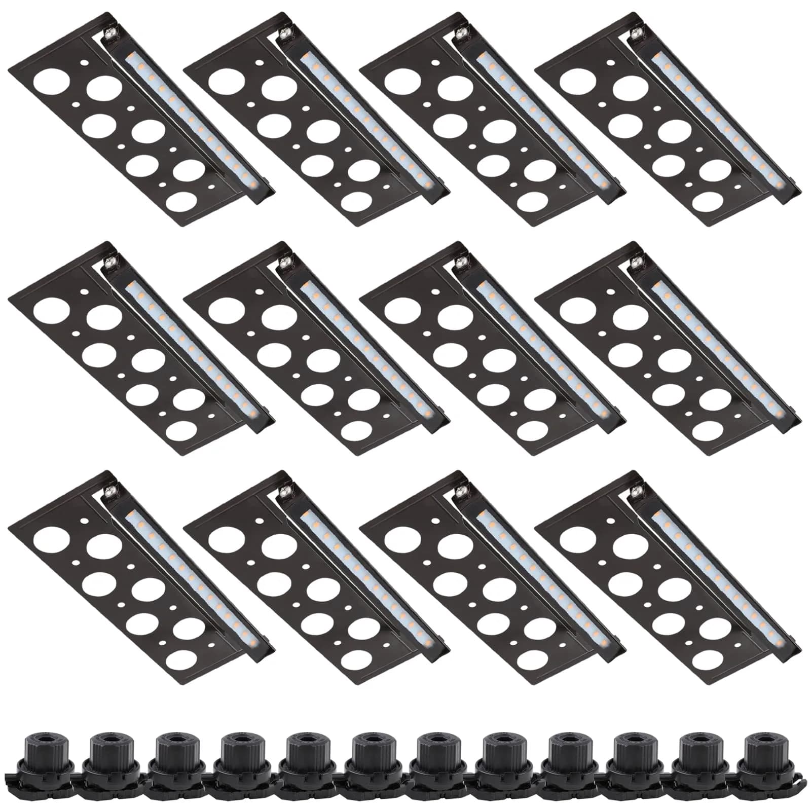 E ENERGETIC LIGHTING 7 Inch Outdoor LED Step Lights | Waterproof Landscape Lighting, 12V-24V AC/DC, 4W, Warm White