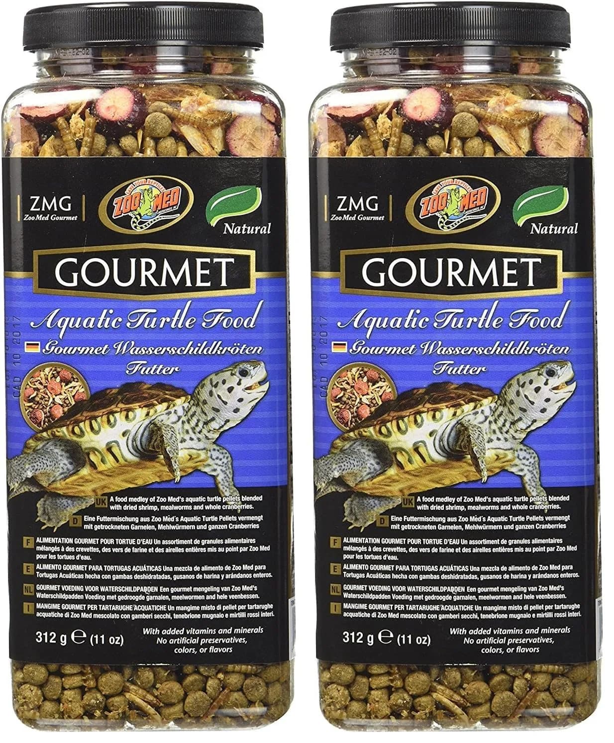 Zoo Med Gourmet Aquatic Turtle Food 22 oz (1.7 lb) | High Protein Treat for Growing Turtles - main product image