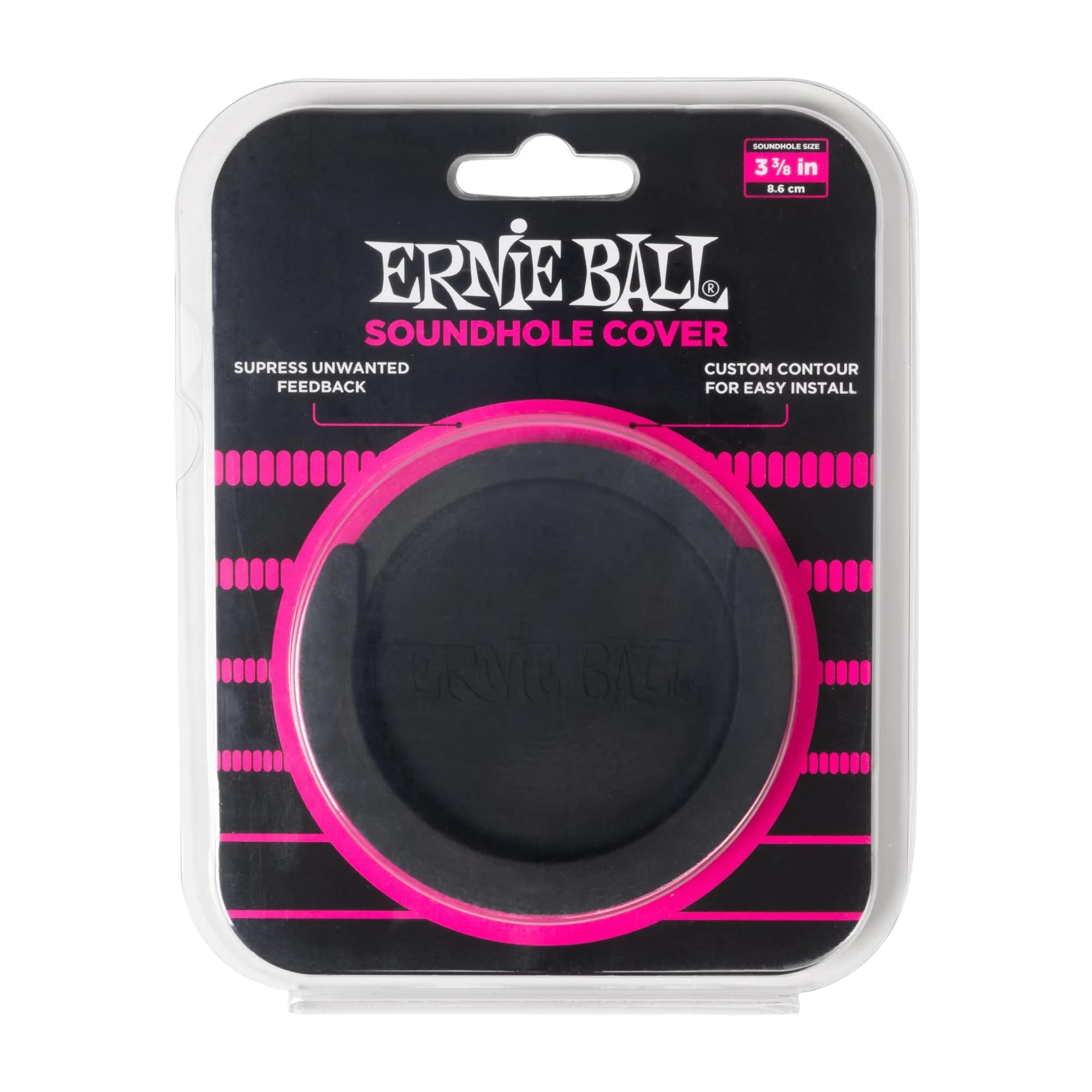 Ernie Ball Acoustic Sound Hole Cover 3-3/8 inch | Noise & Feedback Reduction for Acoustic Guitar - main product image
