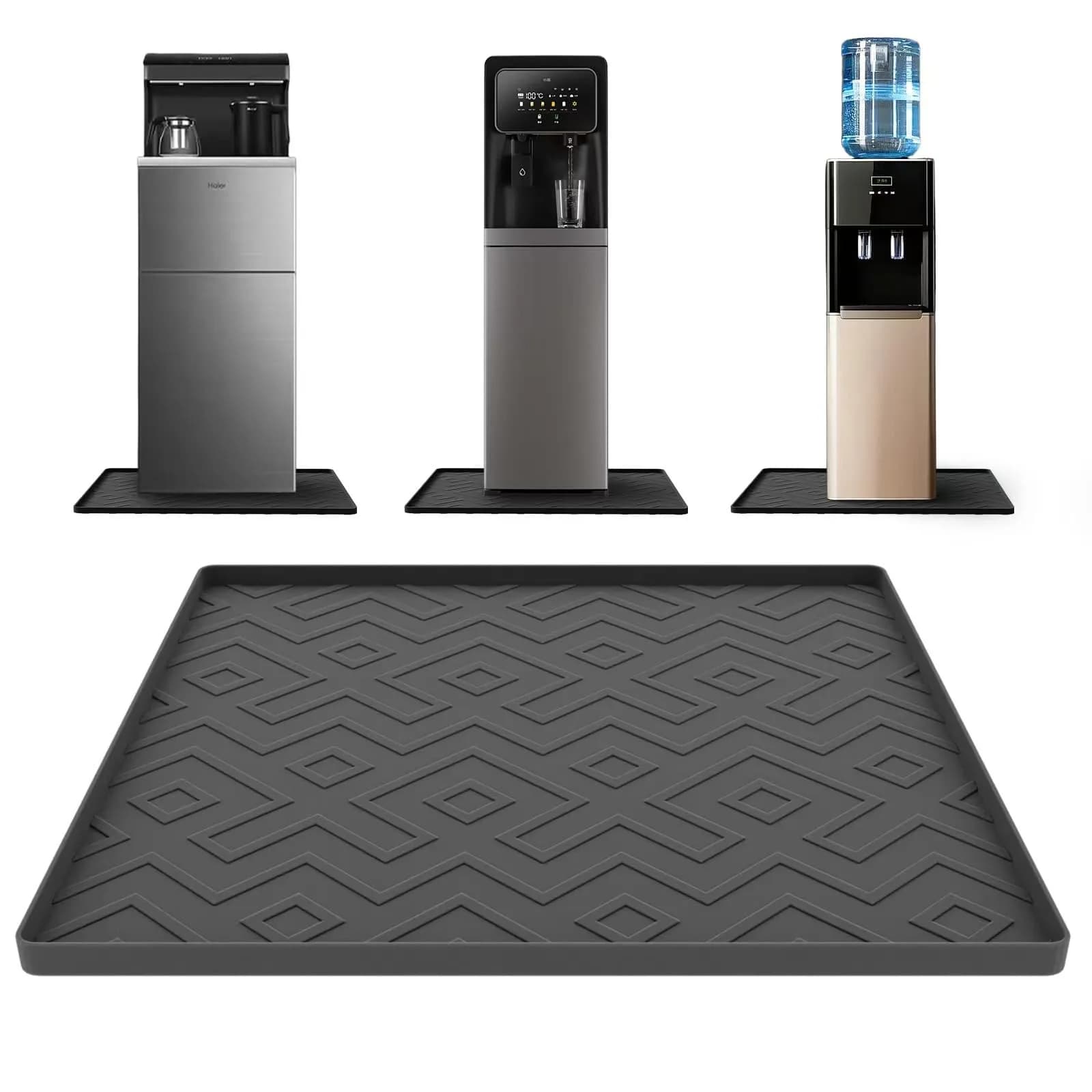 EWX Water Cooler Mat – 19.7" x 19.7" Silicone Spill-Proof Waterproof Floor & Countertop Mat - main product image
