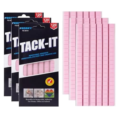 Feosky Adhesive Poster Sticky Tack Putty Pink Value Pack | Reusable Mounting Putty for Walls - main product image