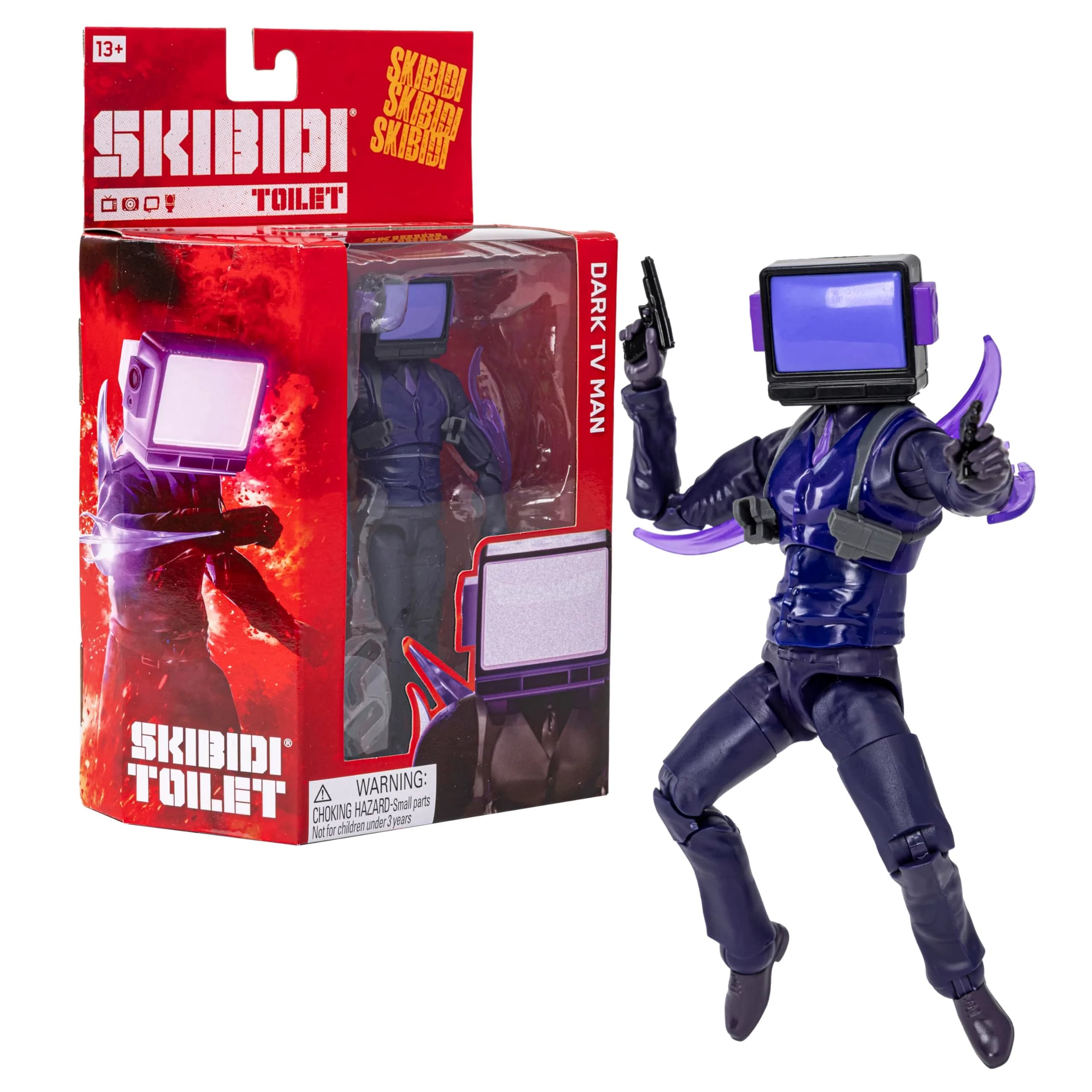Skibidi Toilet Dark TV Man Deluxe Figure 15.24cm (6") | Officially Licensed YouTube Animation Sensation