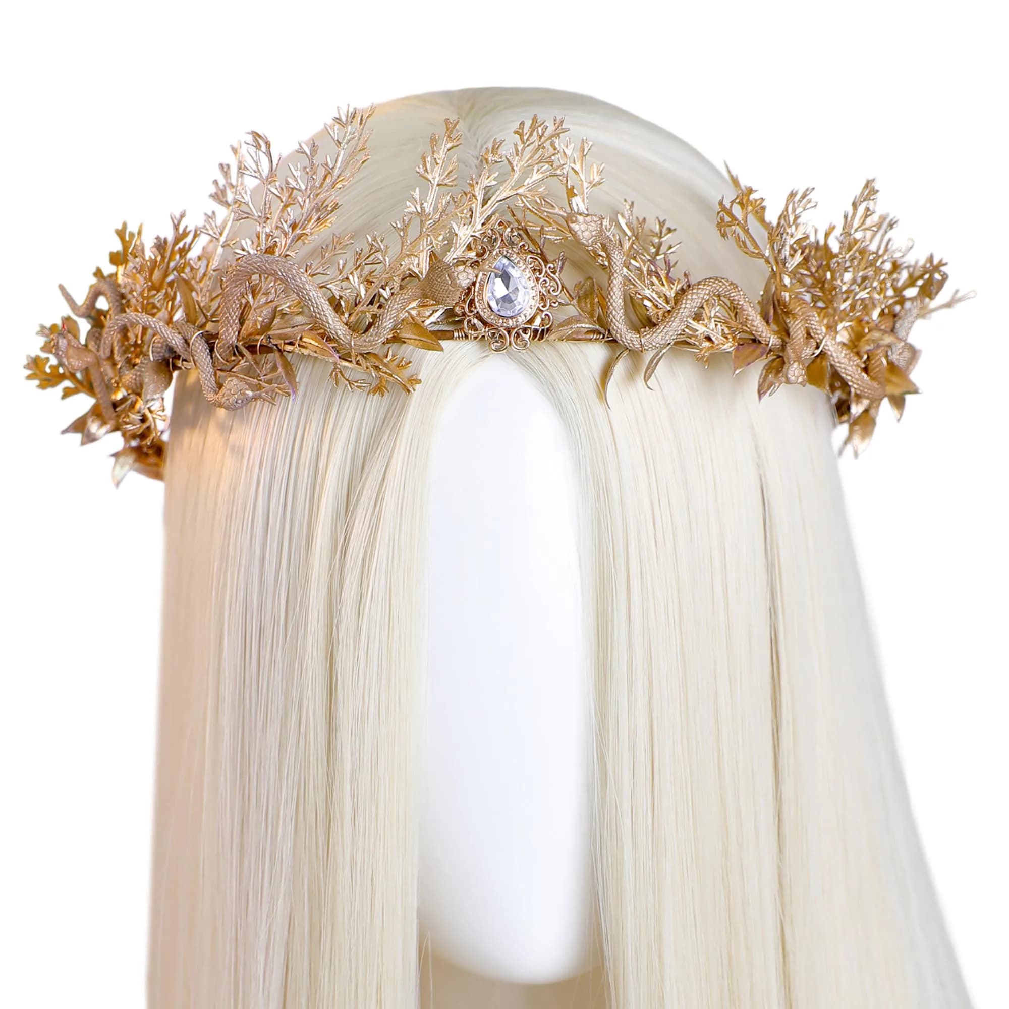 MOSTORY Gold Medusa Fairy Crown - Goddess Snake Headpiece for Women, Fantasy Costume Accessory, One Size - main product image
