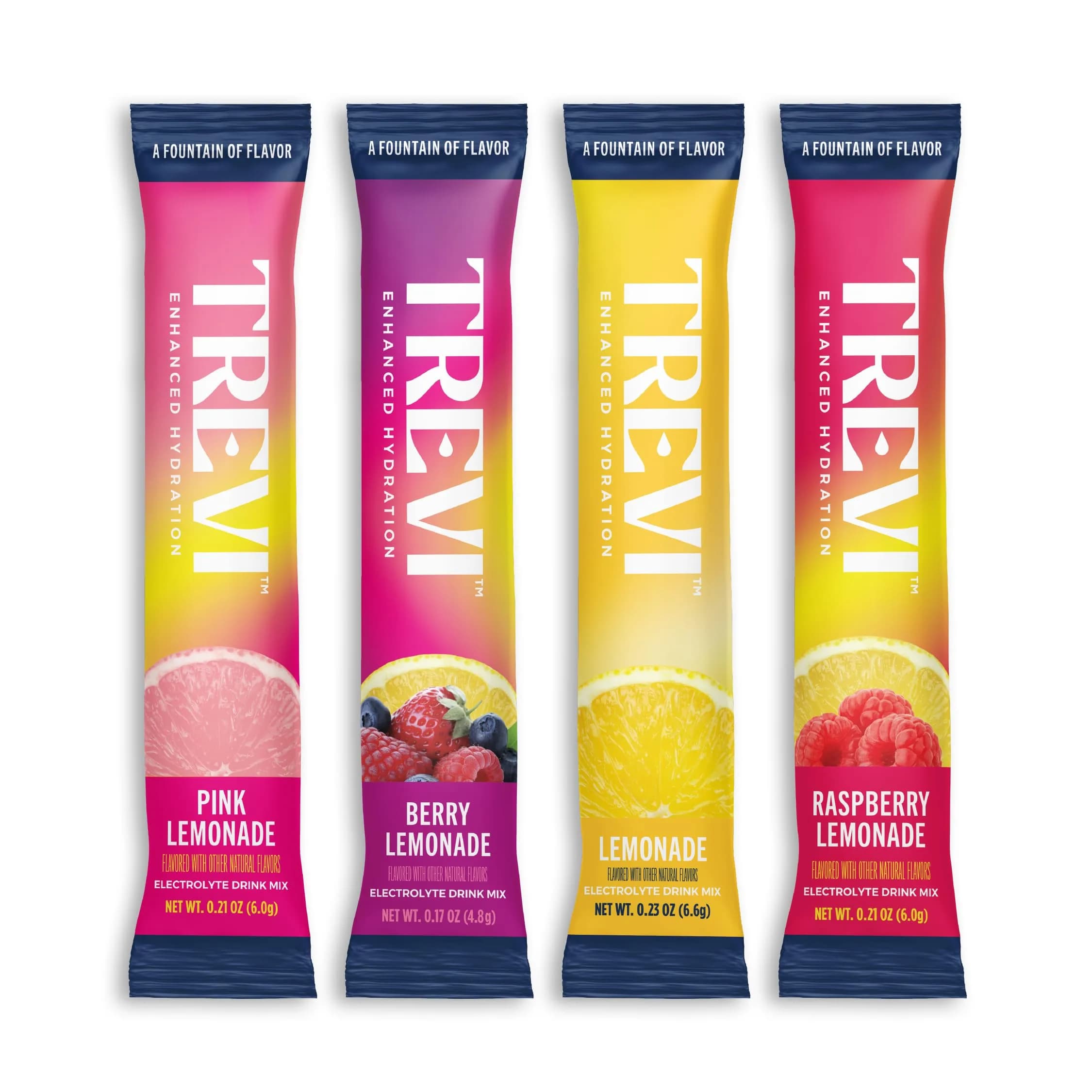 TREVI™ Everyday Sugar Free Electrolytes Drink Mix Powder Packets, 28 Count Lemonade Variety Pack | Hydration Powder for Daily Wellness - main product image