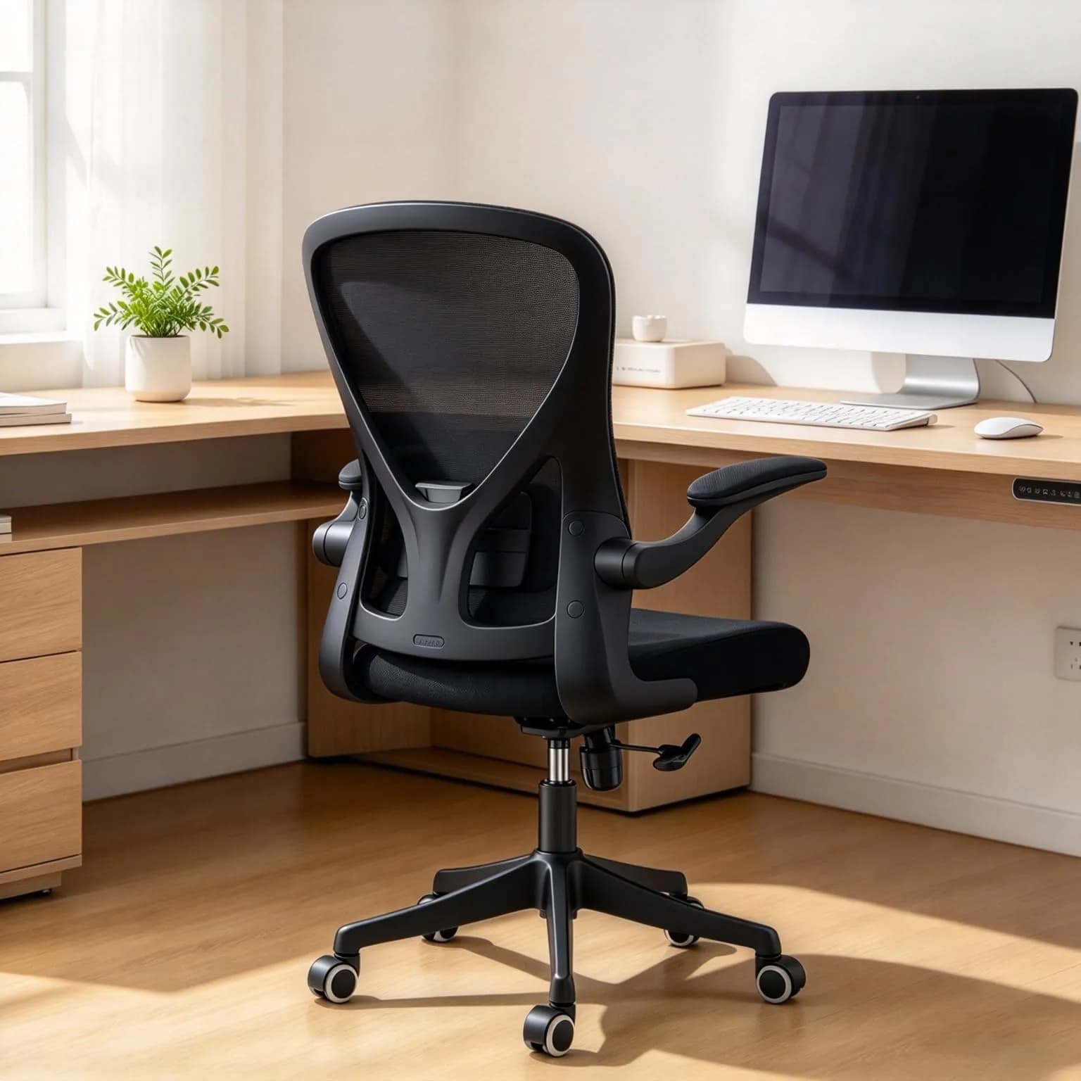 SICHY AGE Ergonomic Office Desk Chair High Back Mesh | Adjustable Lumbar & Flip-Up Armrests - main product image
