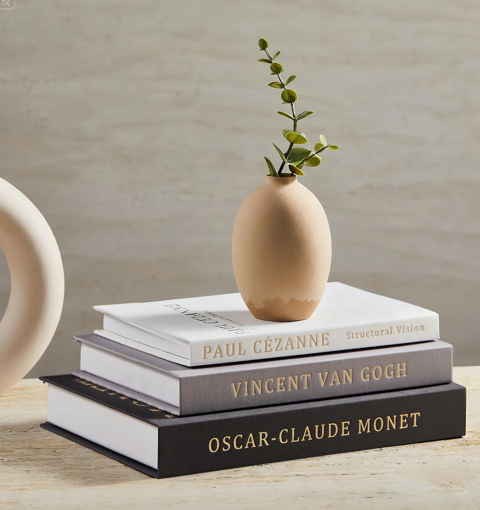 hongqu us Aesthetic Decorative Books Set of 3 Linen Fake Book Storage Box 20 cm (8 x 5 x 2 inches) | Realistic Elegance for Home Decor - main product image