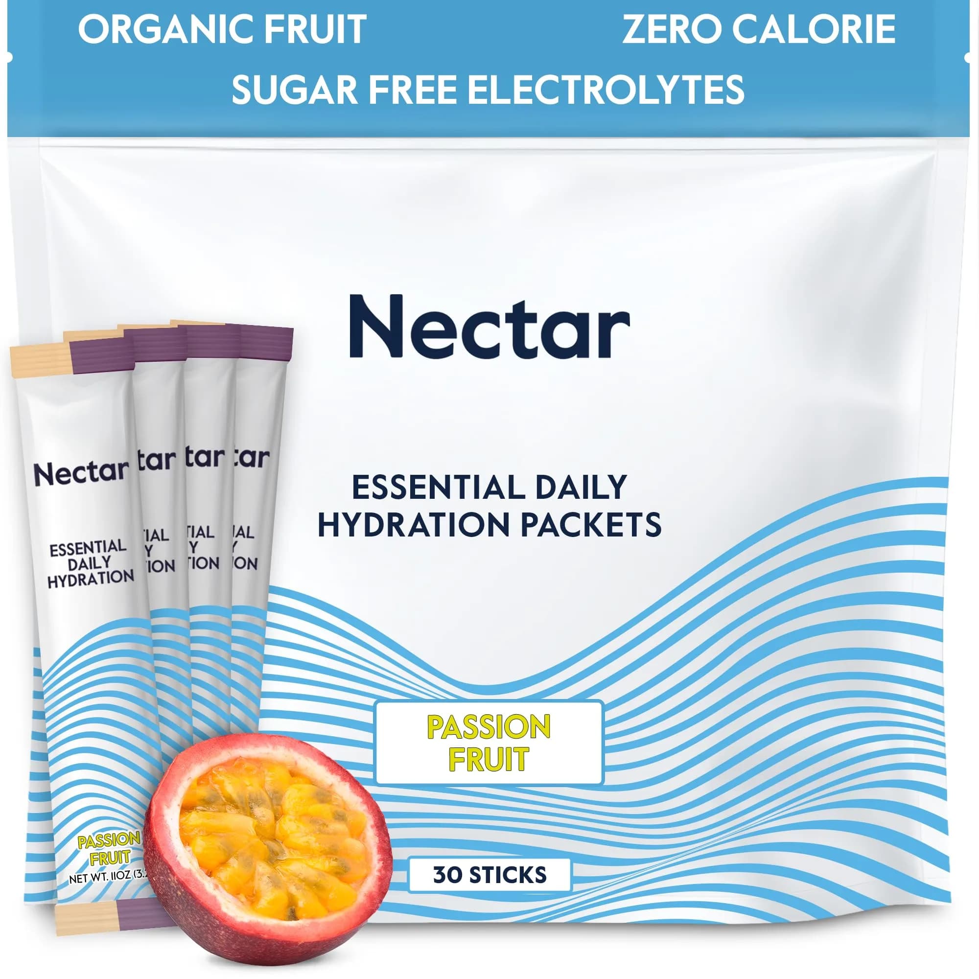 Nectar Hydration Packets Sugar Free Electrolytes Powder for Rapid Rehydration, 18 Packets | Doctor & Scientist Formulated - main product image