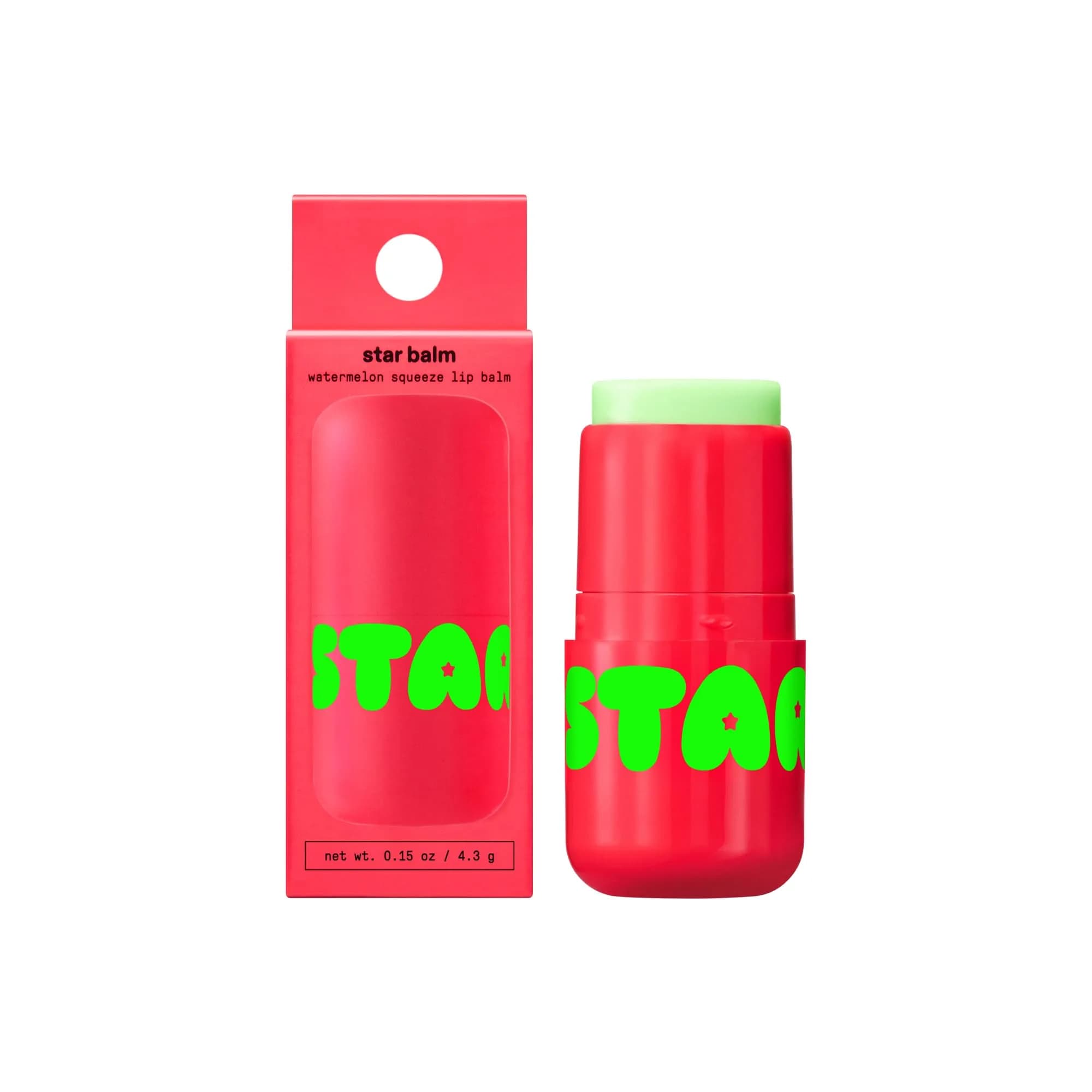 Starface Star Balm Watermelon Squeeze Lip Balm 0.15 oz | Vegan, Hydrating, Long-Lasting Moisture - main product image