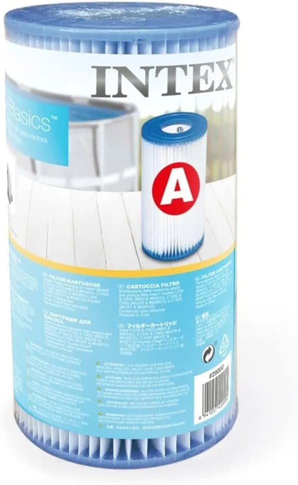 Intex Type A Pool Filter Cartridge 8" x 4.2" (20.3cm x 10.7cm) | Pack of 6 for Easy Set & Frame Pools - main product image