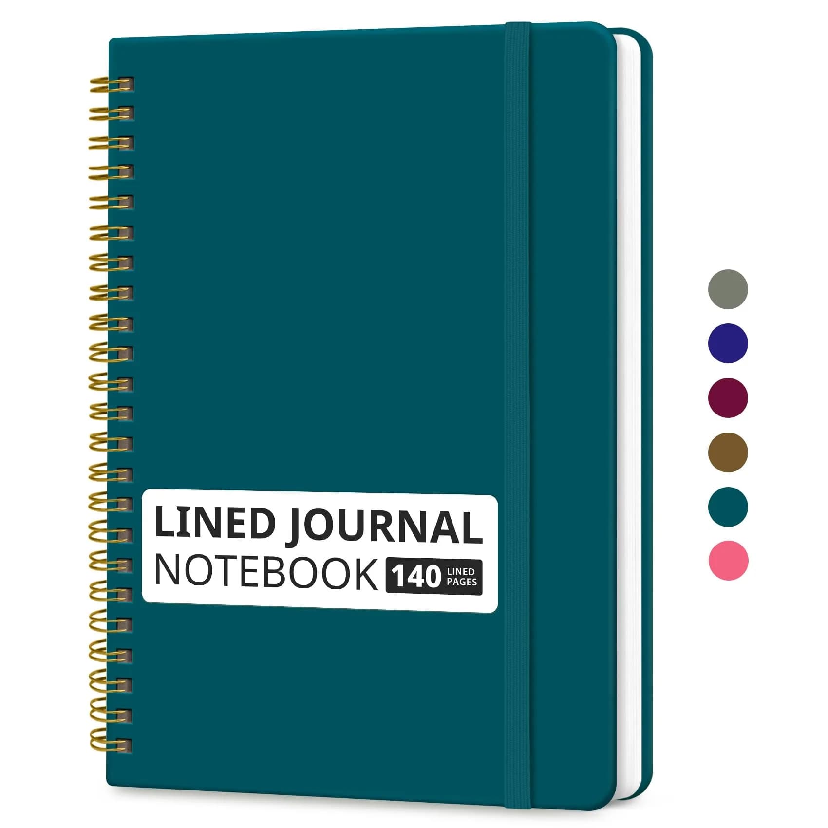 Taja Lined Spiral Journal Notebook A5 (14.5cm x 20cm) | College Ruled Hardcover for Work & Note Taking - main product image