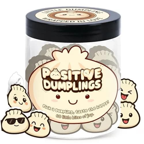 DEARMINE Positive Dumpling Jar with 60 Daily Affirmation Cards | Cute Motivation Jar for Teens - main product image