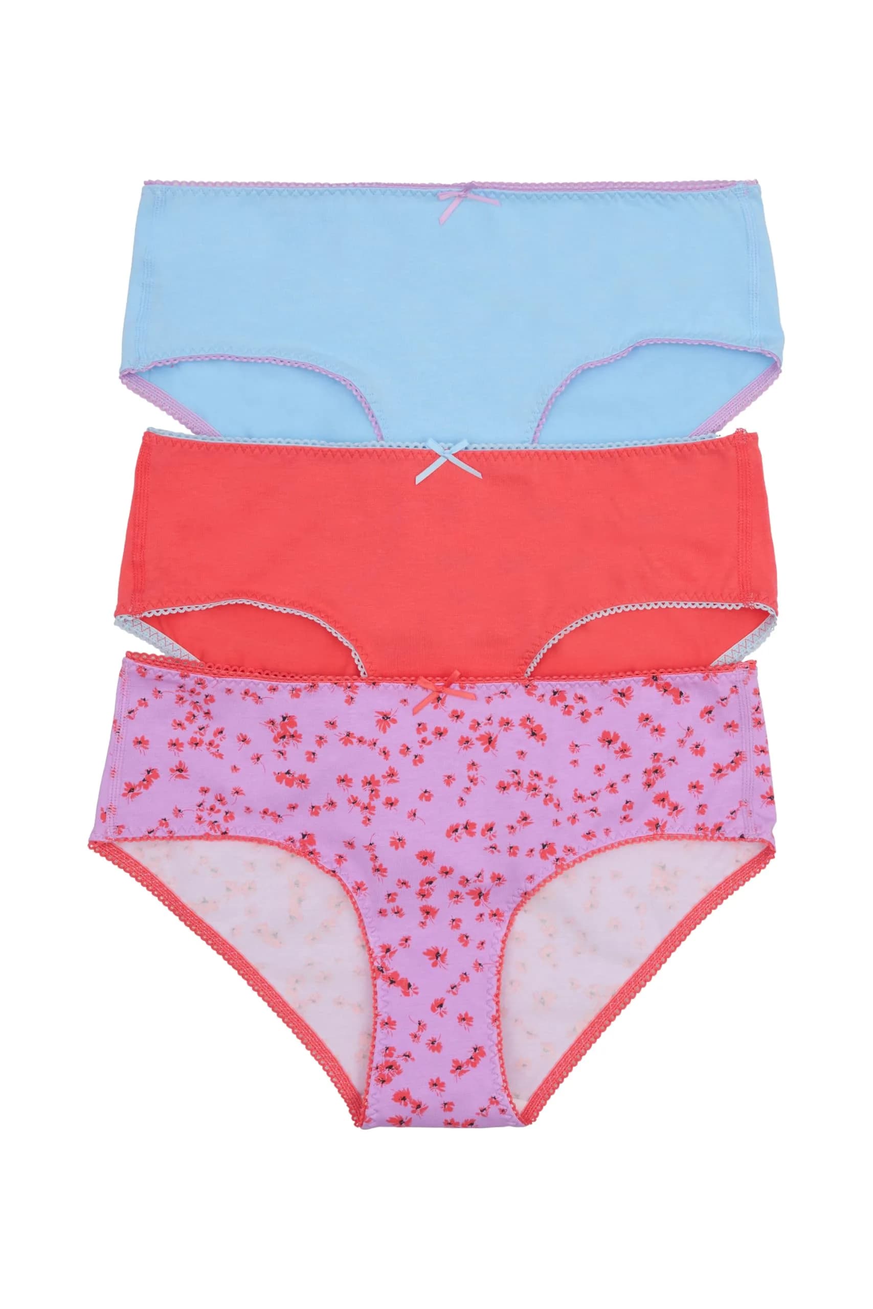 Bonds Women's Picot Trim Icons Cheeky Underwear in Stretchy Cotton Blend 3-pack | Vintage Style & Daily Comfort - main product image