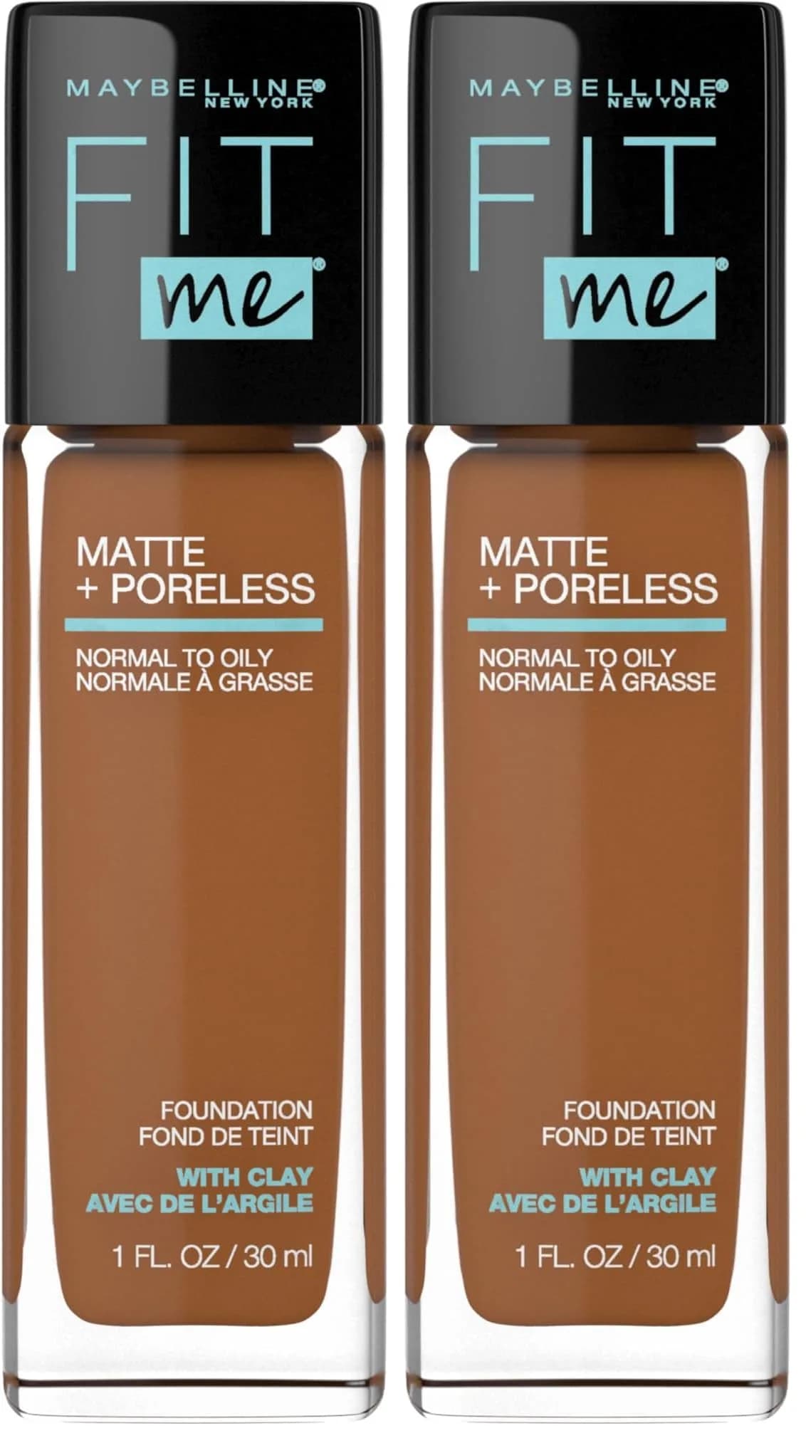 Maybelline Fit Me Matte + Poreless Liquid Foundation, Classic Tan, 2 fl oz (60 ml) | Oil-Free, Pore Minimizing