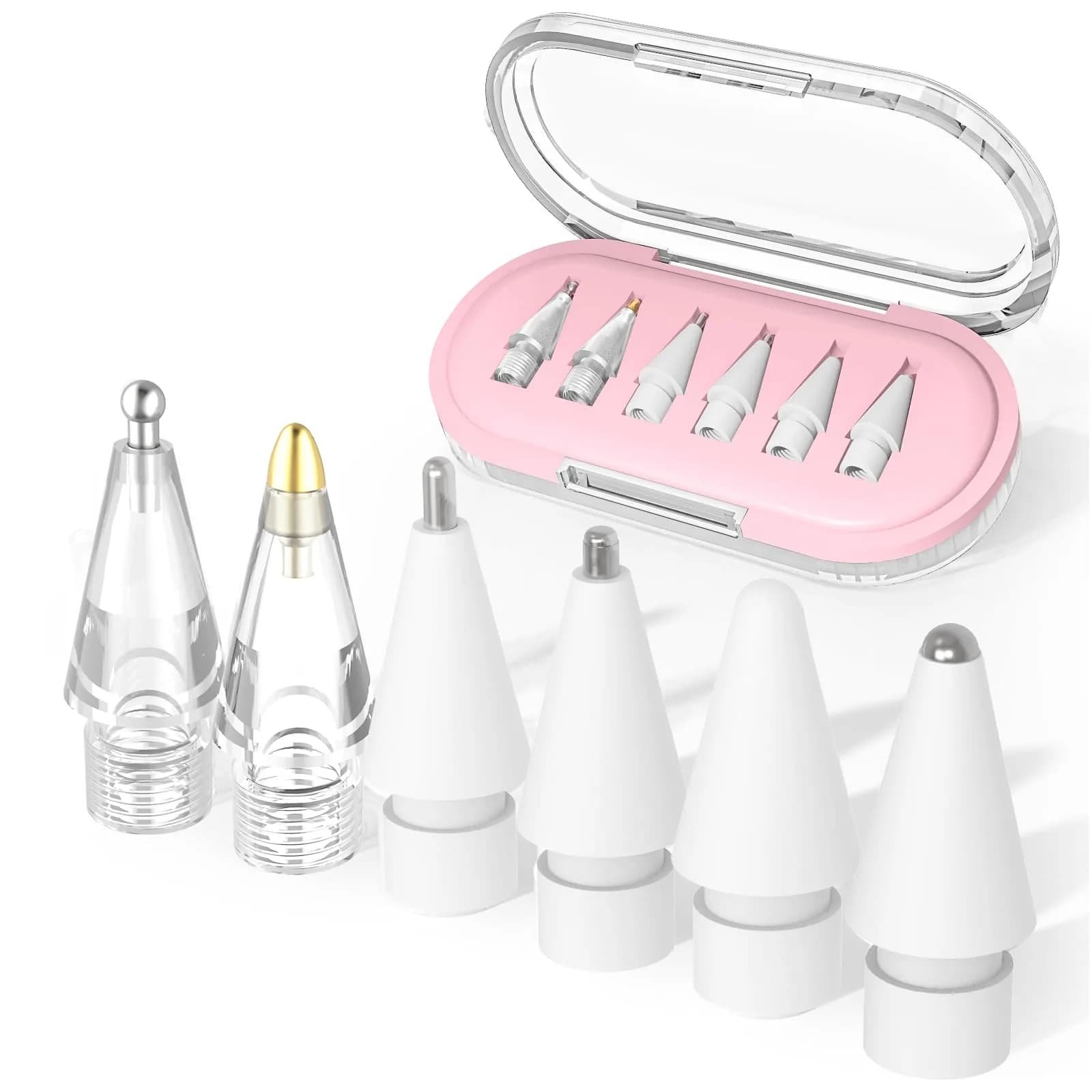 Paiholy White 4 Pack Pencil Tips for Apple Pencil | Precise Control Replacement Nibs (0.8mm)