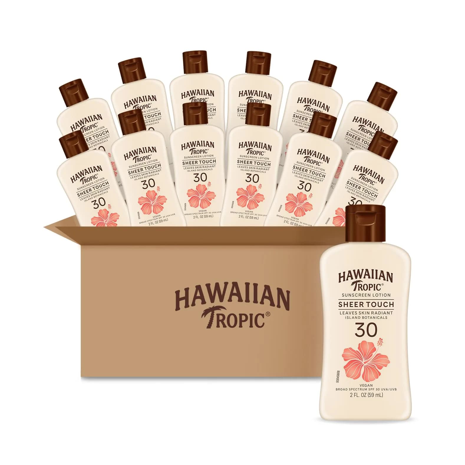Hawaiian Tropic Sheer Touch Lotion SPF 30, 24 Fl Oz (710ml) | Broad Spectrum UVA/UVB Protection - main product image
