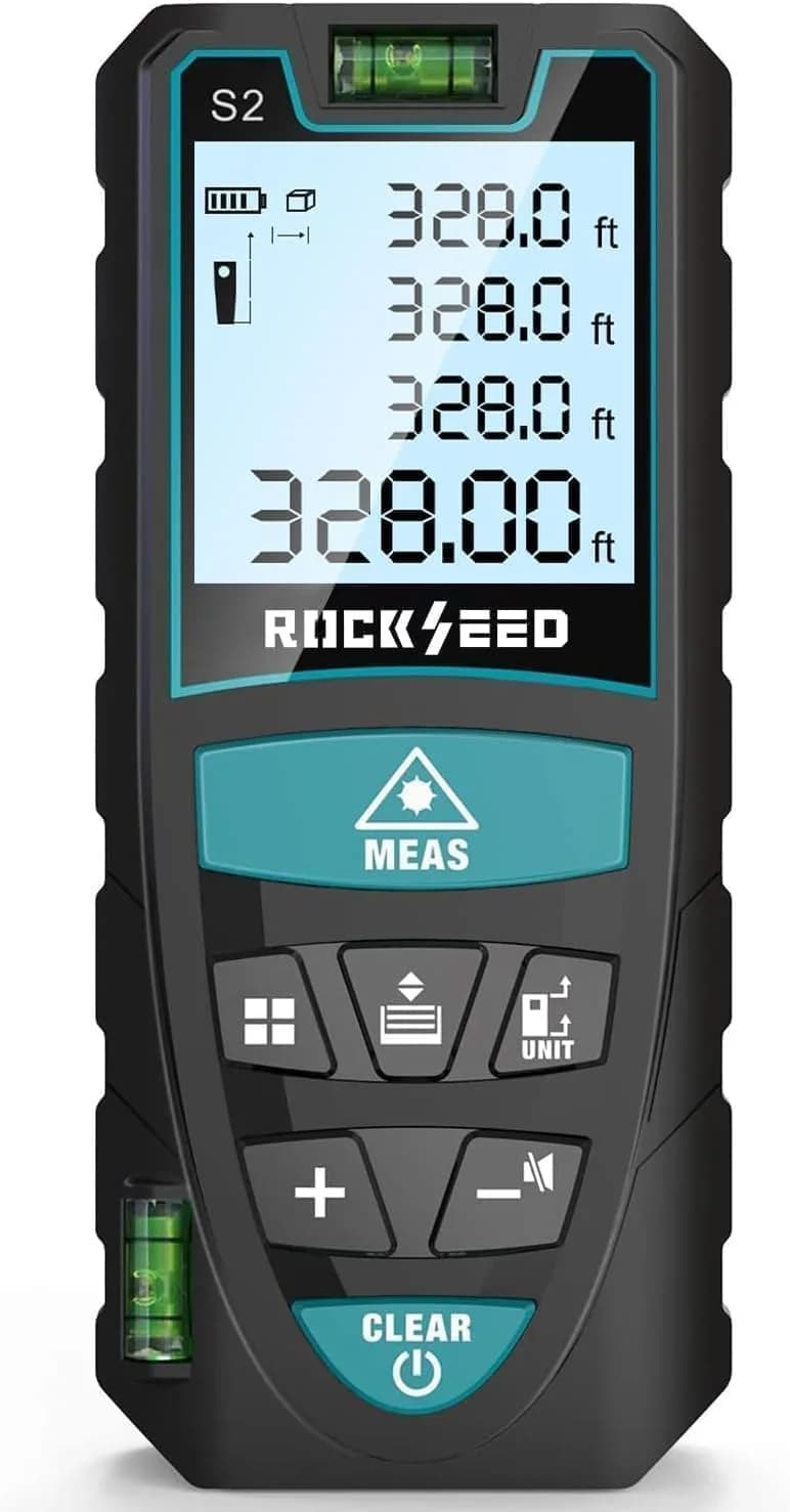 RockSeed Laser Measure 328Ft Deep Blue | High Accuracy & Portable Laser Distance Meter