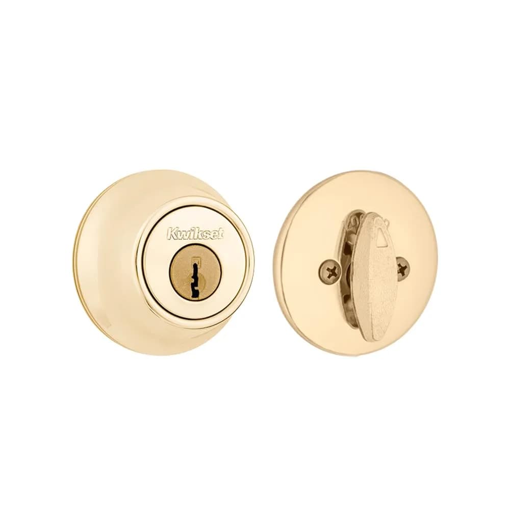 Kwikset Single Cylinder Deadbolt with SmartKey Lock, Satin Nickel | Secure Entry for Indian Homes