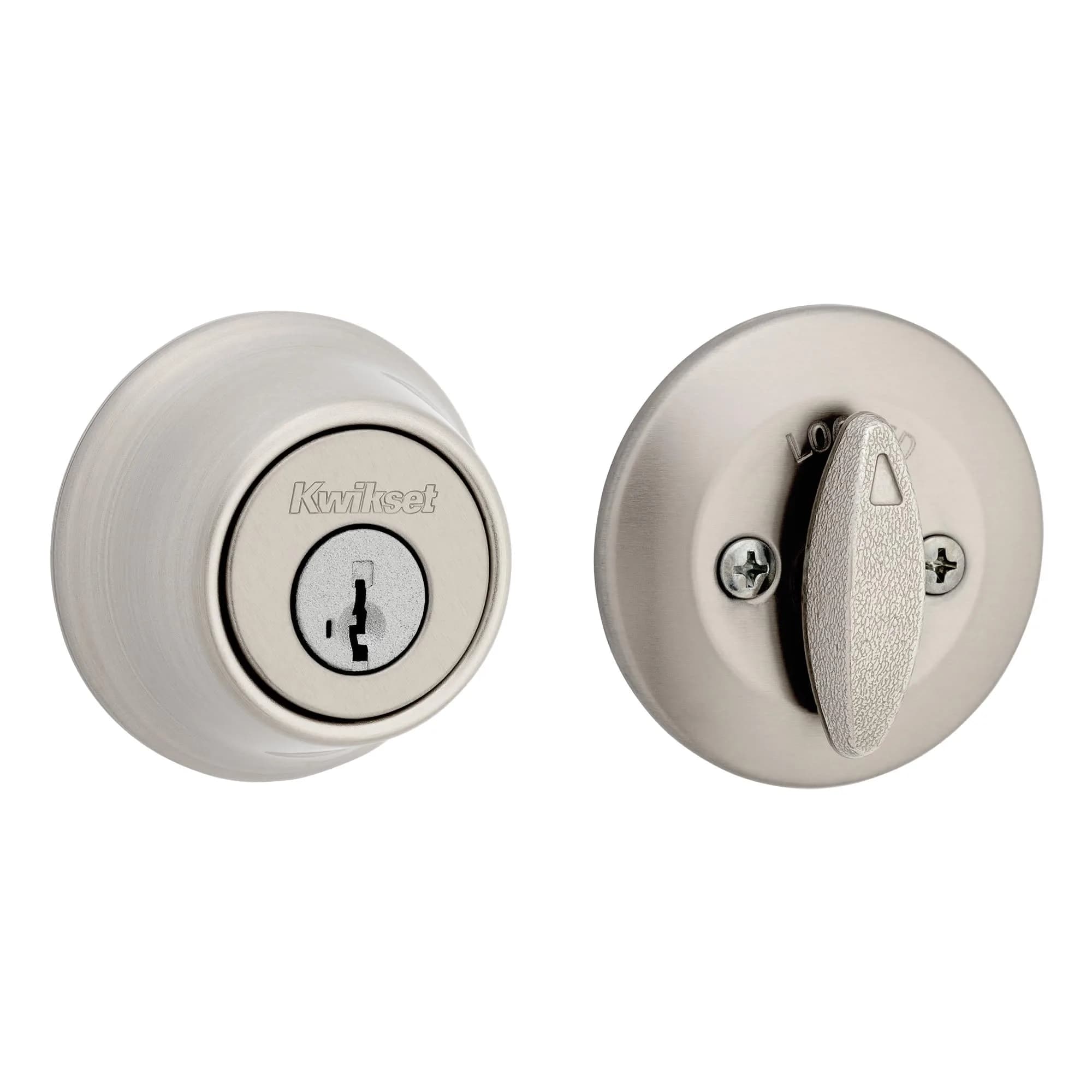 Kwikset 660 Deadbolt Lock Satin Nickel | SmartKey Security for Enhanced Home Protection - main product image