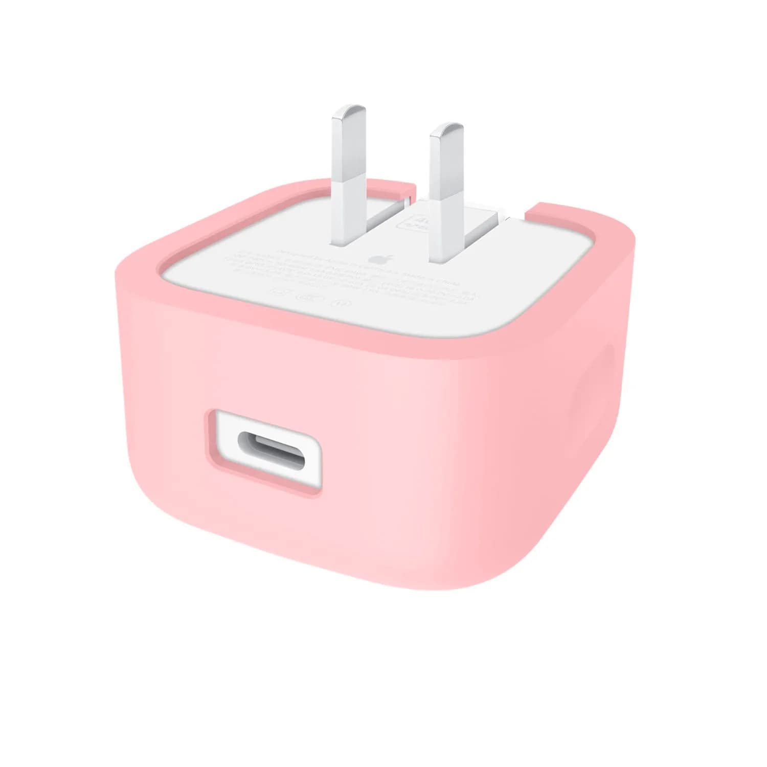 Seanai Pink Silicone Charger Cover for Apple 40W Dynamic Power Adapter 2-Pack | Protects Your Charger - main product image