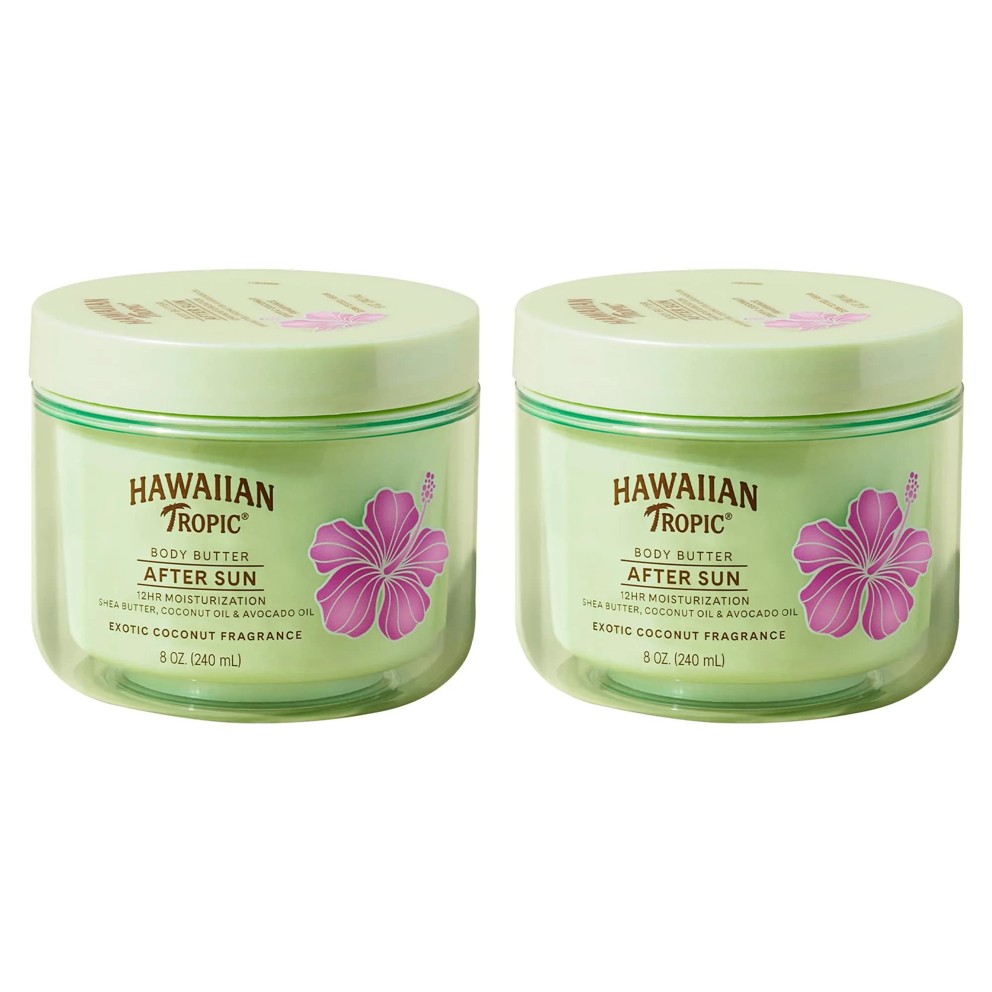 Hawaiian Tropic After Sun Body Butter with Coconut Oil, 16oz (2x8oz) | Soothes & Hydrates Sun-Exposed Skin - main product image