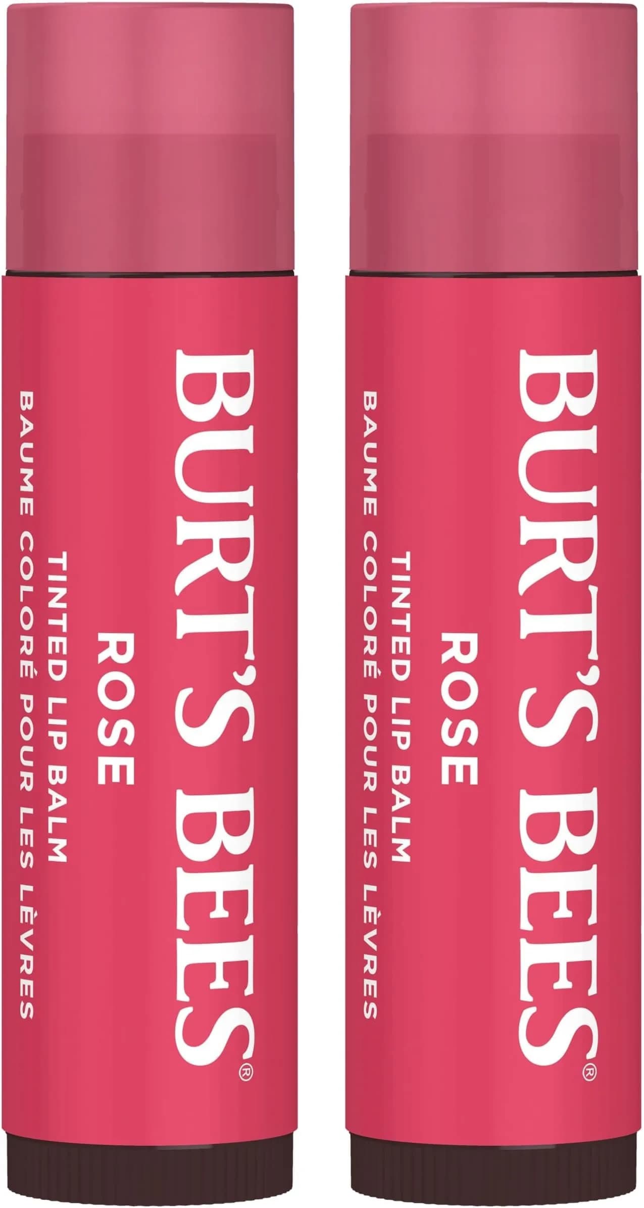 Burt's Bees Tinted Lip Balm Rose 2.4oz (68g) | Natural Color Infused with Shea Butter - main product image