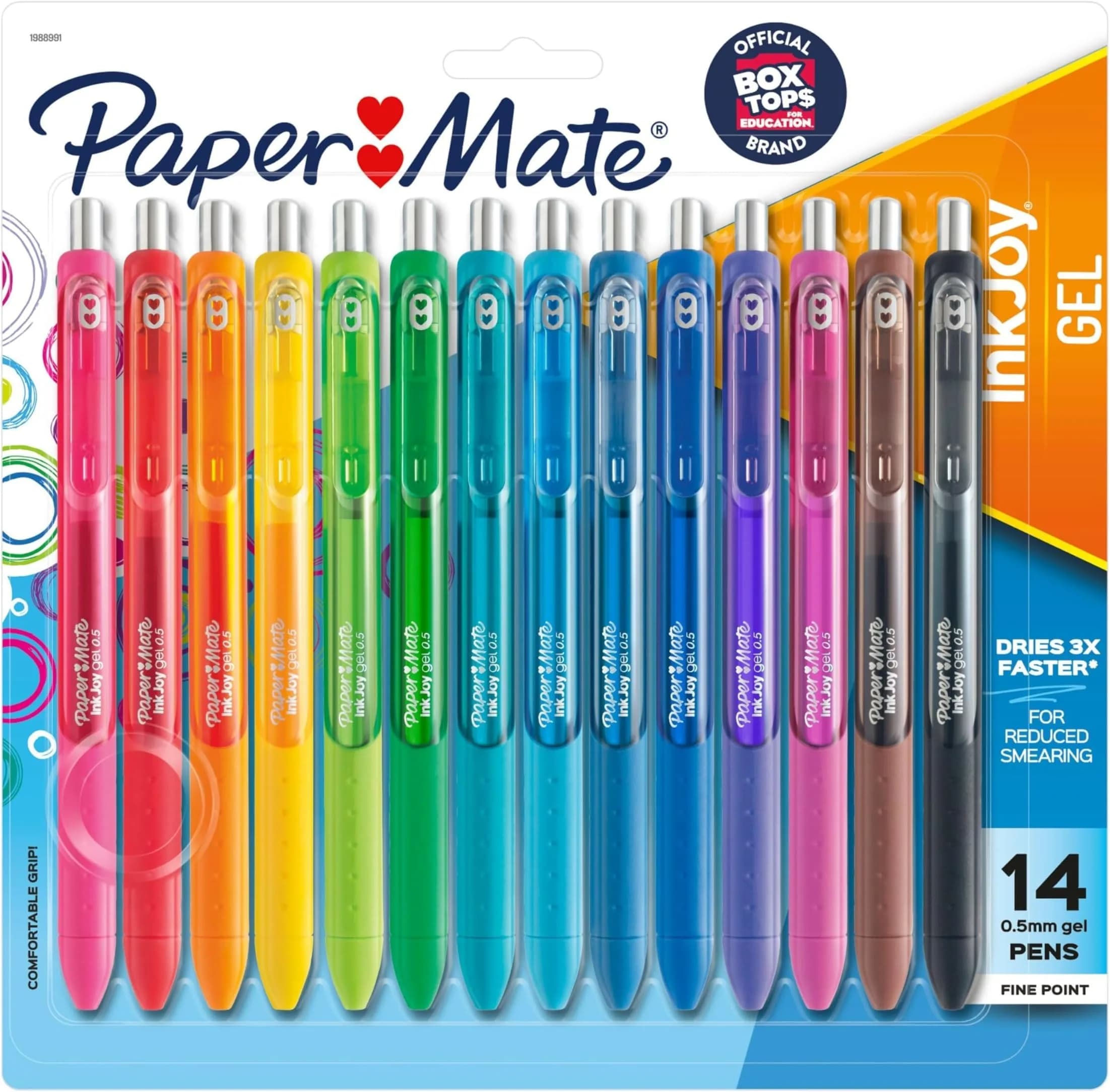 Paper Mate InkJoy Gel Pens, Assorted Colors, 0.5mm Fine Point, 168 Count | Smooth Writing Gel Pens for Students & Professionals - main product image