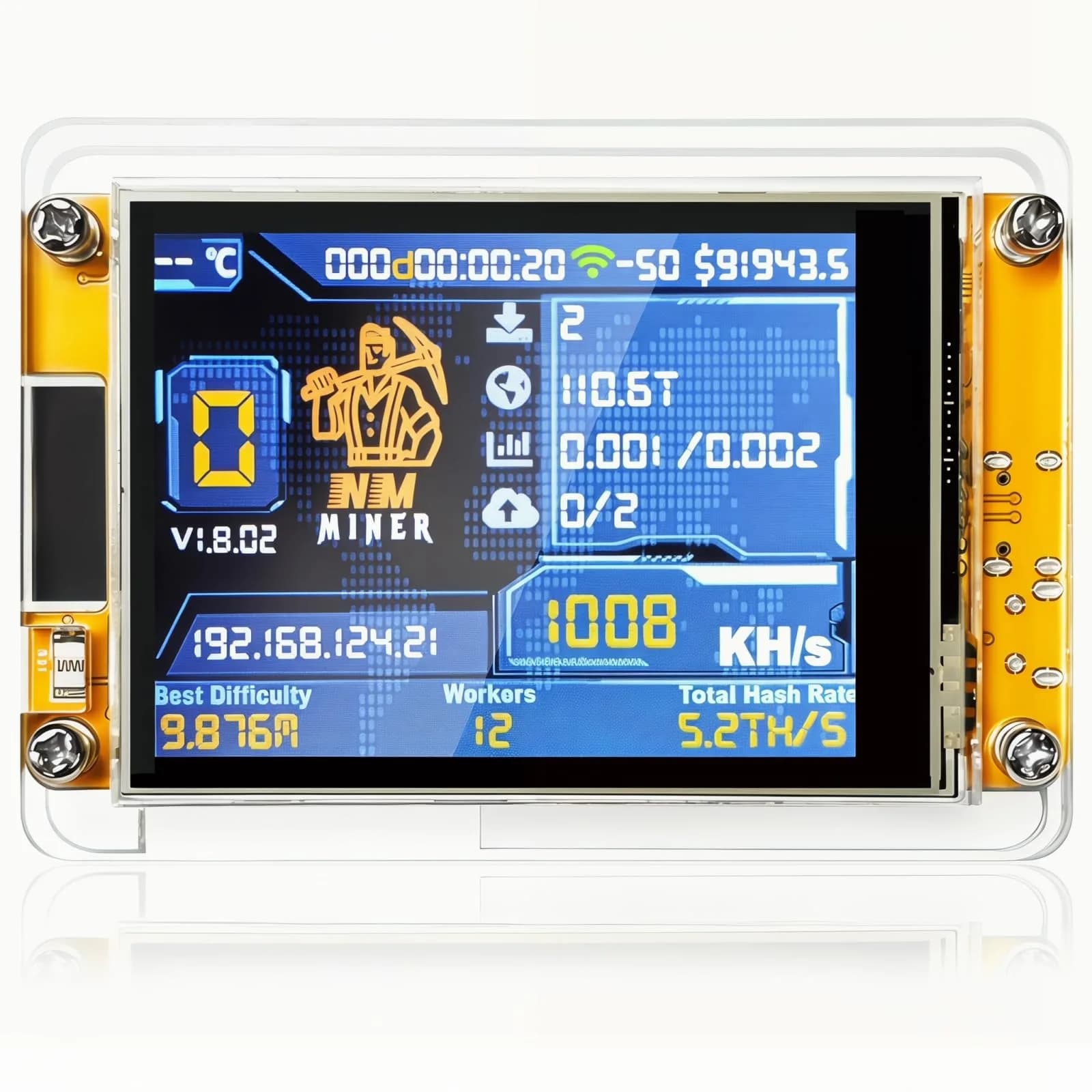 Cryptovolmine NM Miner Bitcoins Miner Upgrade 1001KH/S 2.8 inch Color Display DIY Solo Miner Crypto Miner Home Use BTC - main product image