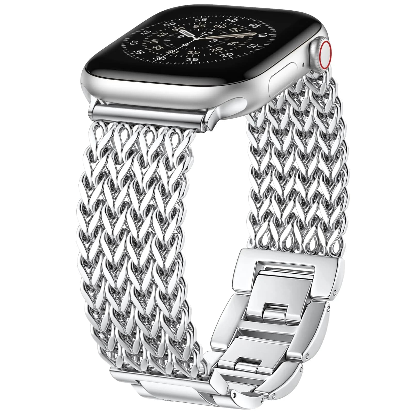 SNBLK Metal Band Compatible with Apple Watch Series 11/10/9/8/7/6/5/4/3/2 40mm-49mm | Dressy Stainless Steel Link Bracelet - main product image