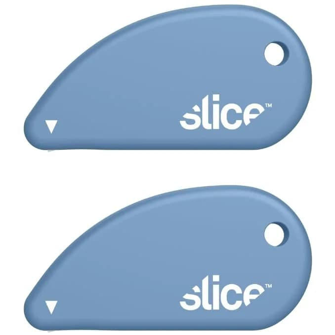 Slice Micro Safety Cutter 2 Pack Sky | Safe Ceramic Box Opener Lasts 11x Longer - main product image