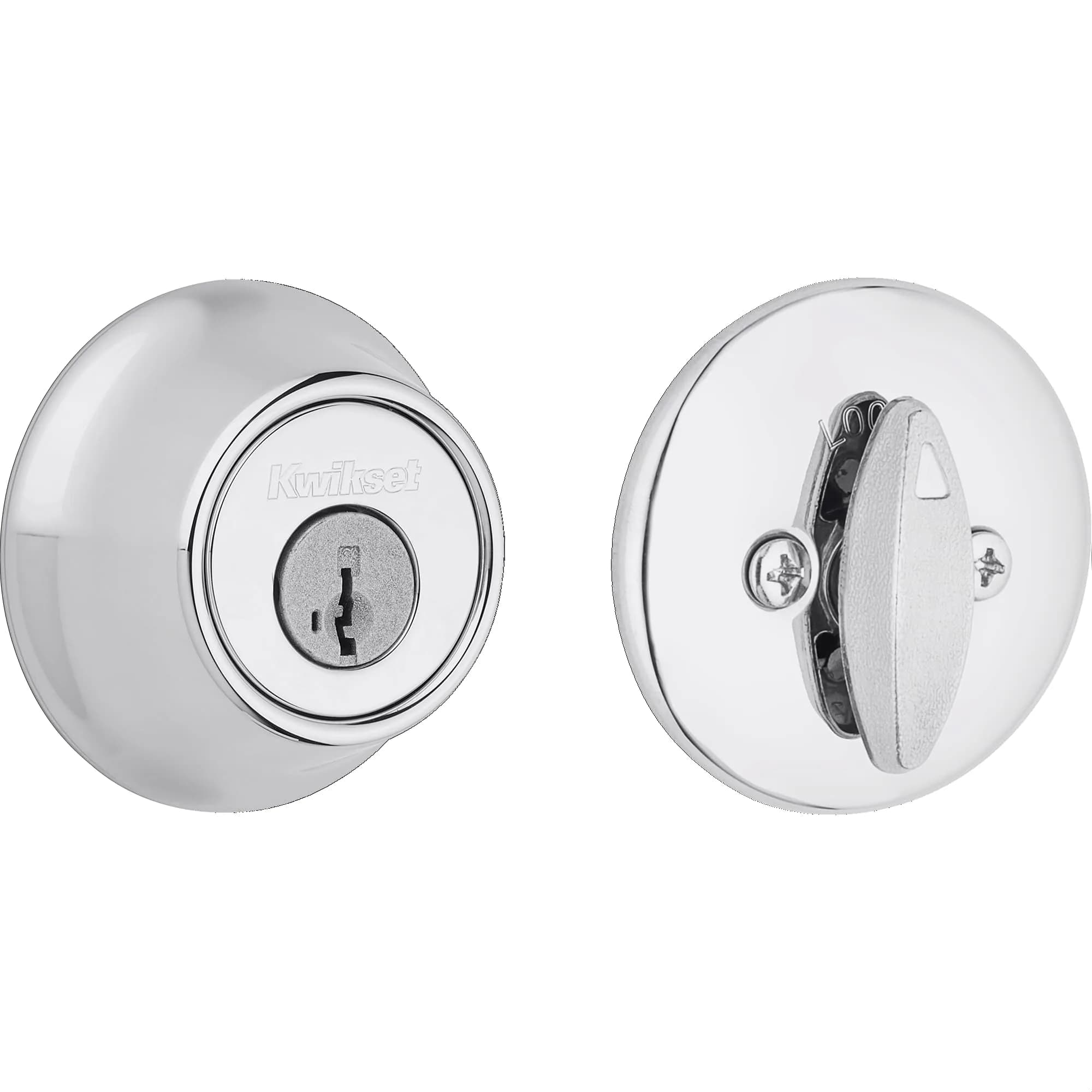 Kwikset 660 Series Entry Handleset with SmartKey Deadbolt, Polished Chrome, 1-3/8" to 1-3/4" Doors - main product image