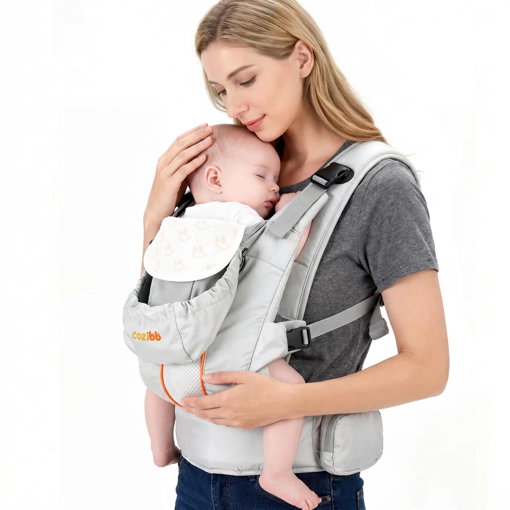 CoziBB Baby Carrier 3-in-1 with Air Cushion Waist Belt | Ergonomic Newborn to Toddler Support (70-120 chars)