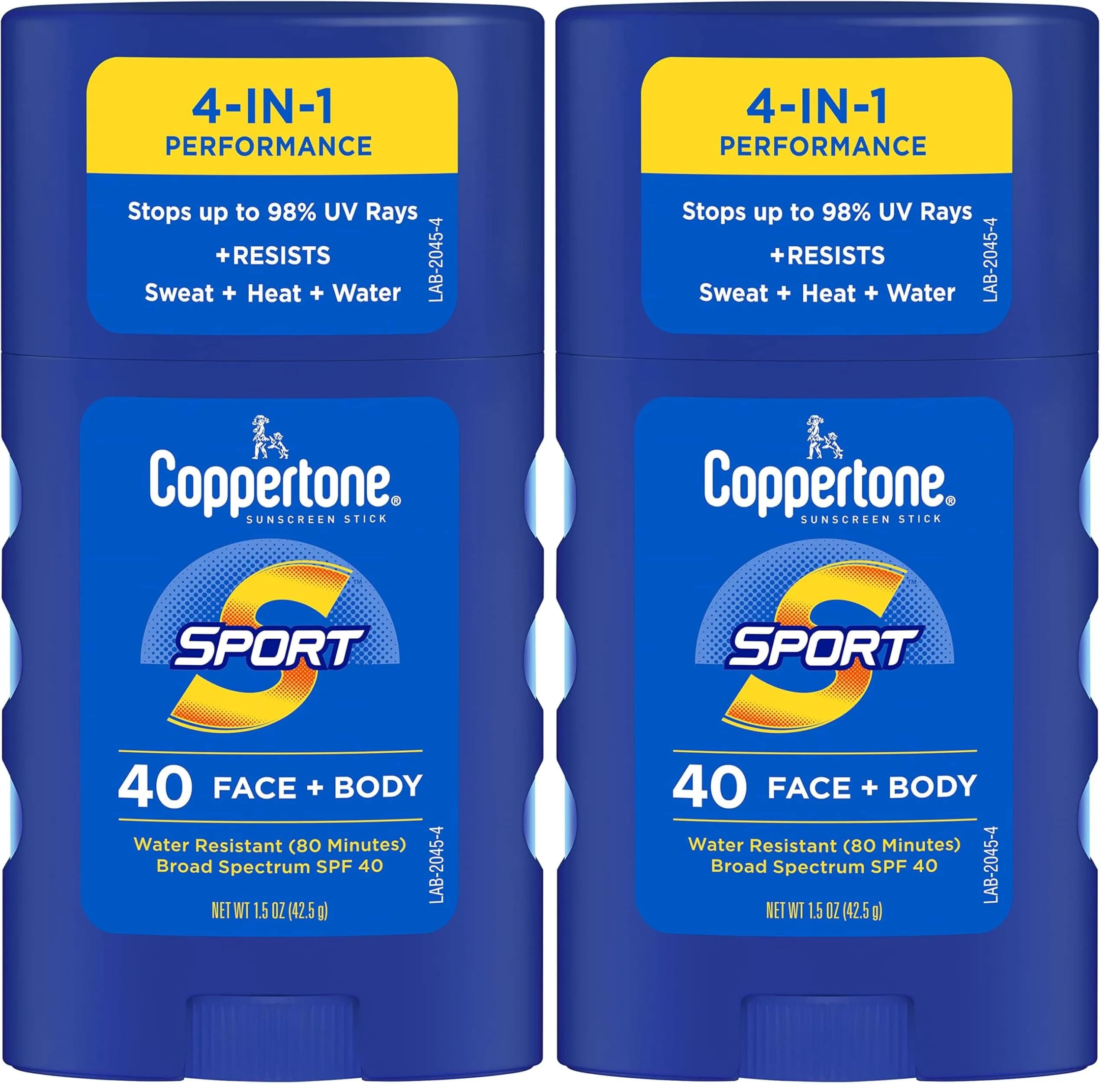 Coppertone Sport Sunscreen Stick SPF 40, 156 g (5.5 oz) | Water Resistant for Face and Body - main product image