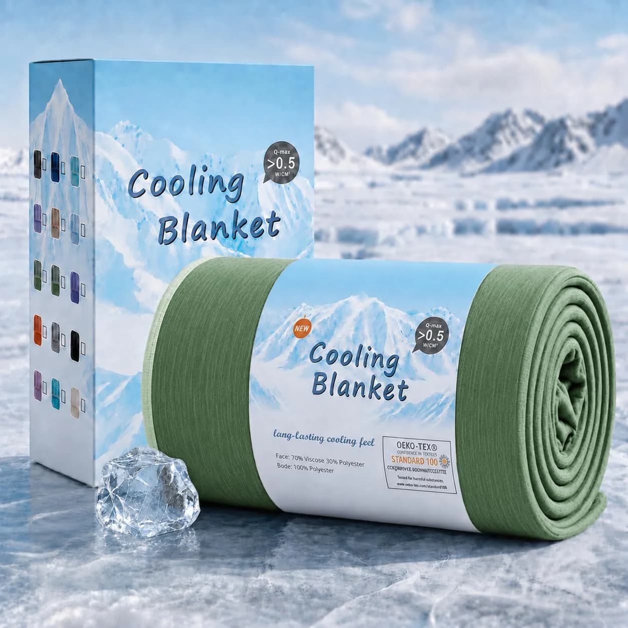 Topcee Cooling Blanket 127cm x 178cm (50"x70") | Breathable Fabric for Hot Sleepers - main product image