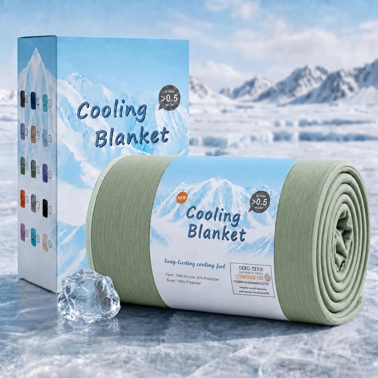 Topcee Cooling Blanket 2.27 kg (5 lb) Queen Size 90"x90" | Breathable Fabric for Hot Sleepers - main product image