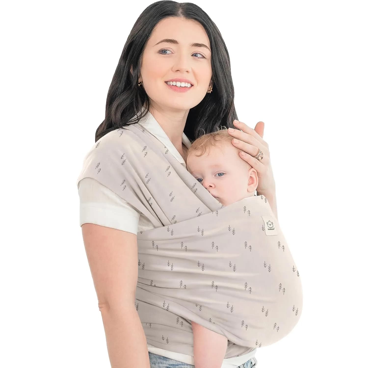 KeaBabies Original Baby Wrap Carrier (Pines) — 0.5 kg (1.1 lb) | Ergonomic, IHDI Certified, Breathable Fabric for Newborns to Toddlers - main product image
