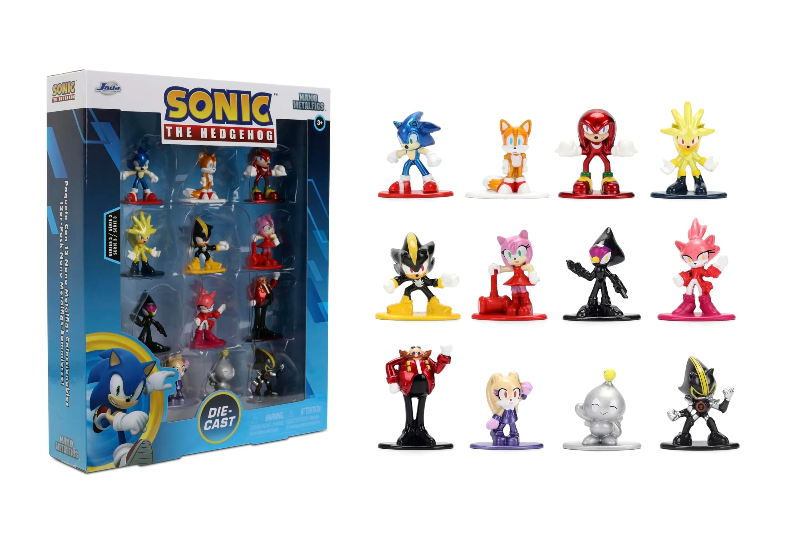 Jada Sonic The Hedgehog Nano Metalfigs Series 3 12-Pack 4.4cm (1.75in) | Official Sonic Partner - main product image