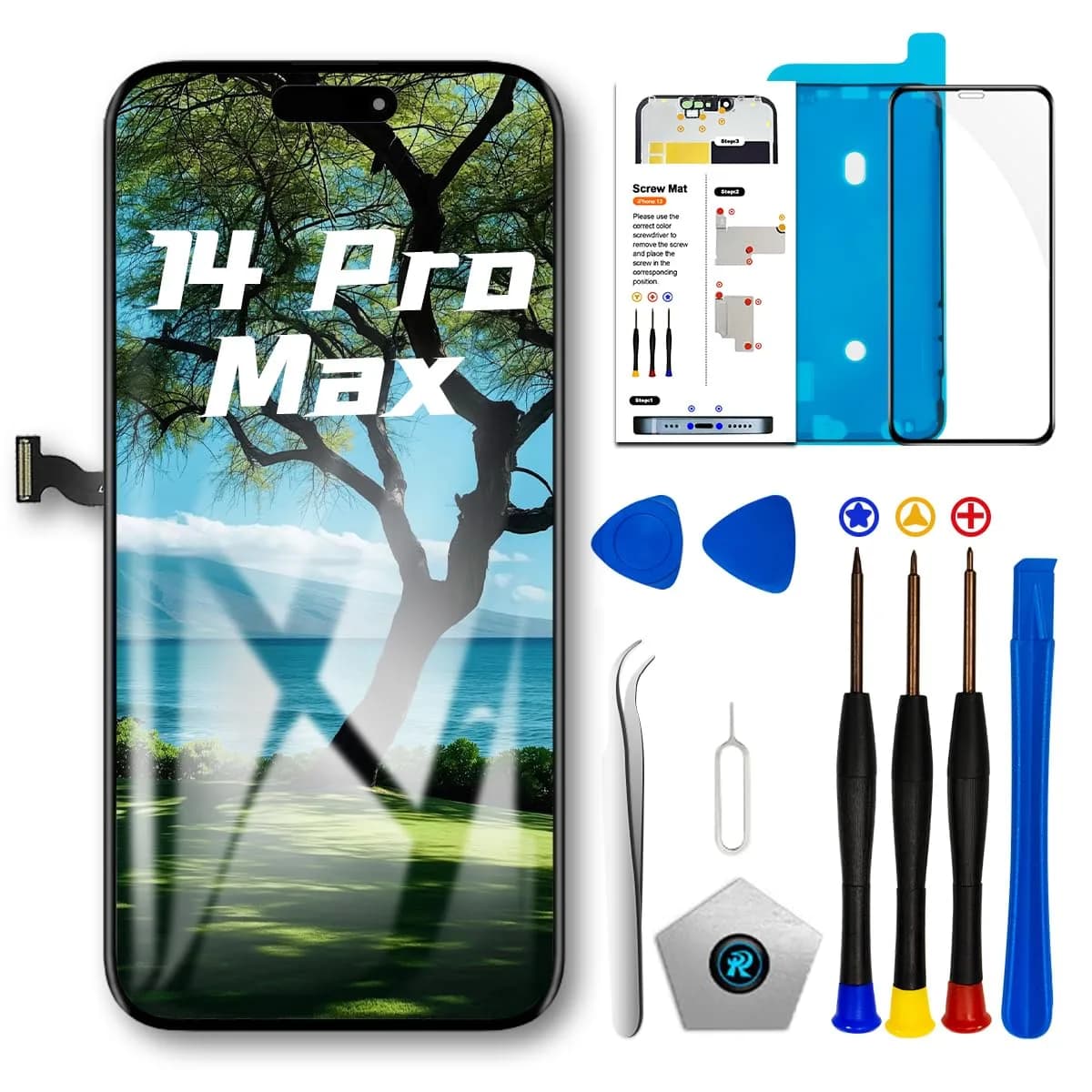 SIMDOG Incell Screen Replacement Kit for iPhone 12/12 Pro 6.1" | Original Brightness & Touch